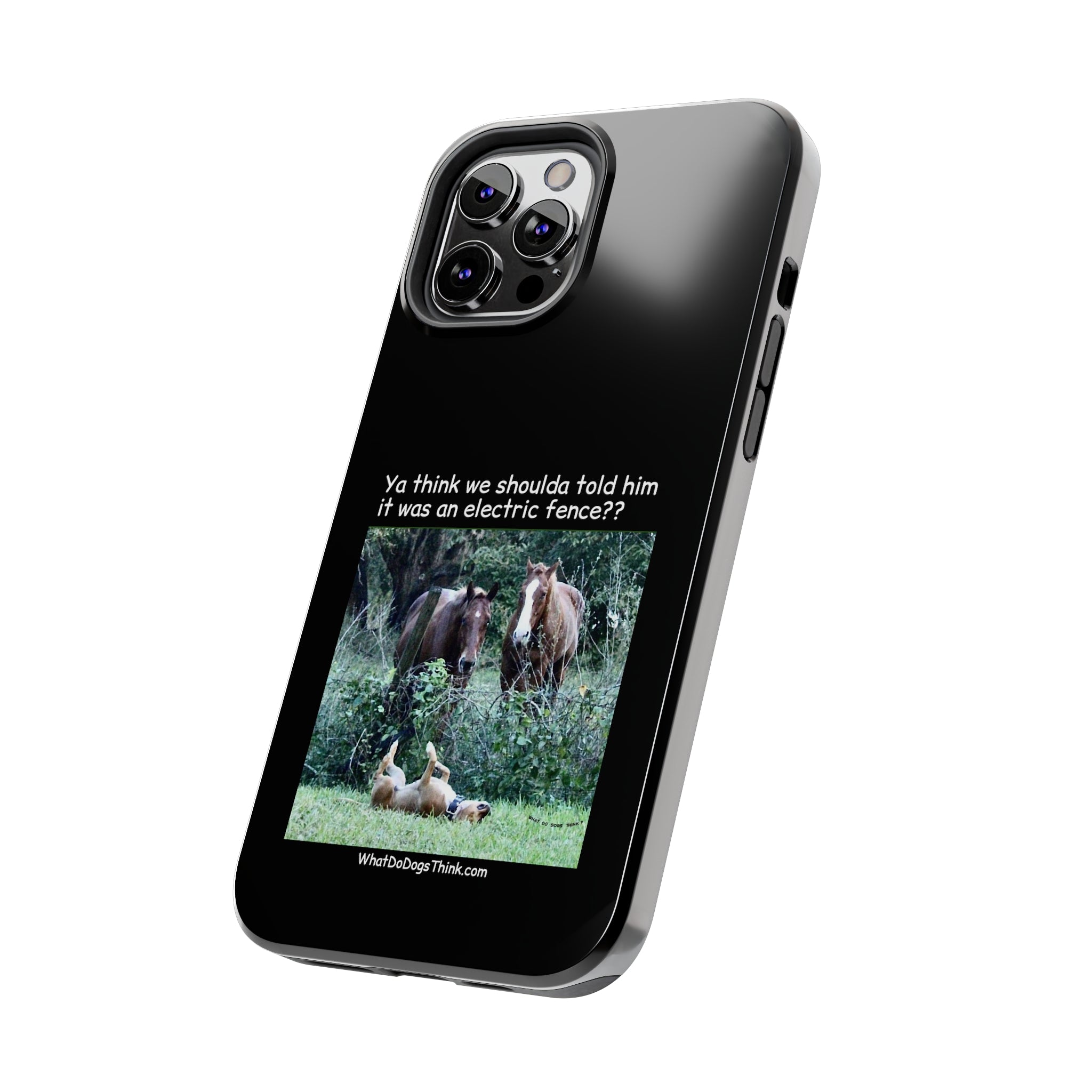 Electric Fence Black Tough Phone Cases