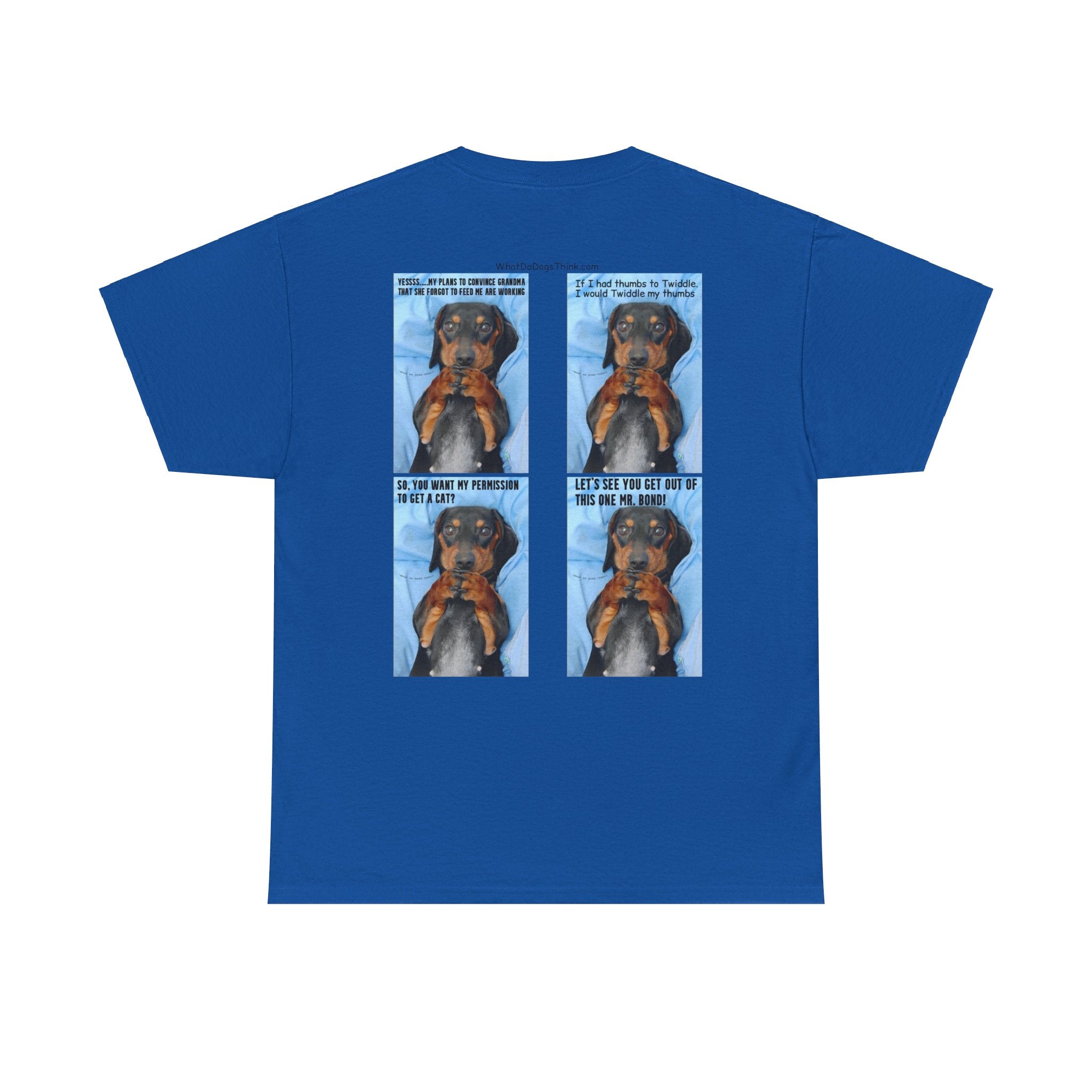 Devious Dachshund T shirt Double Sided