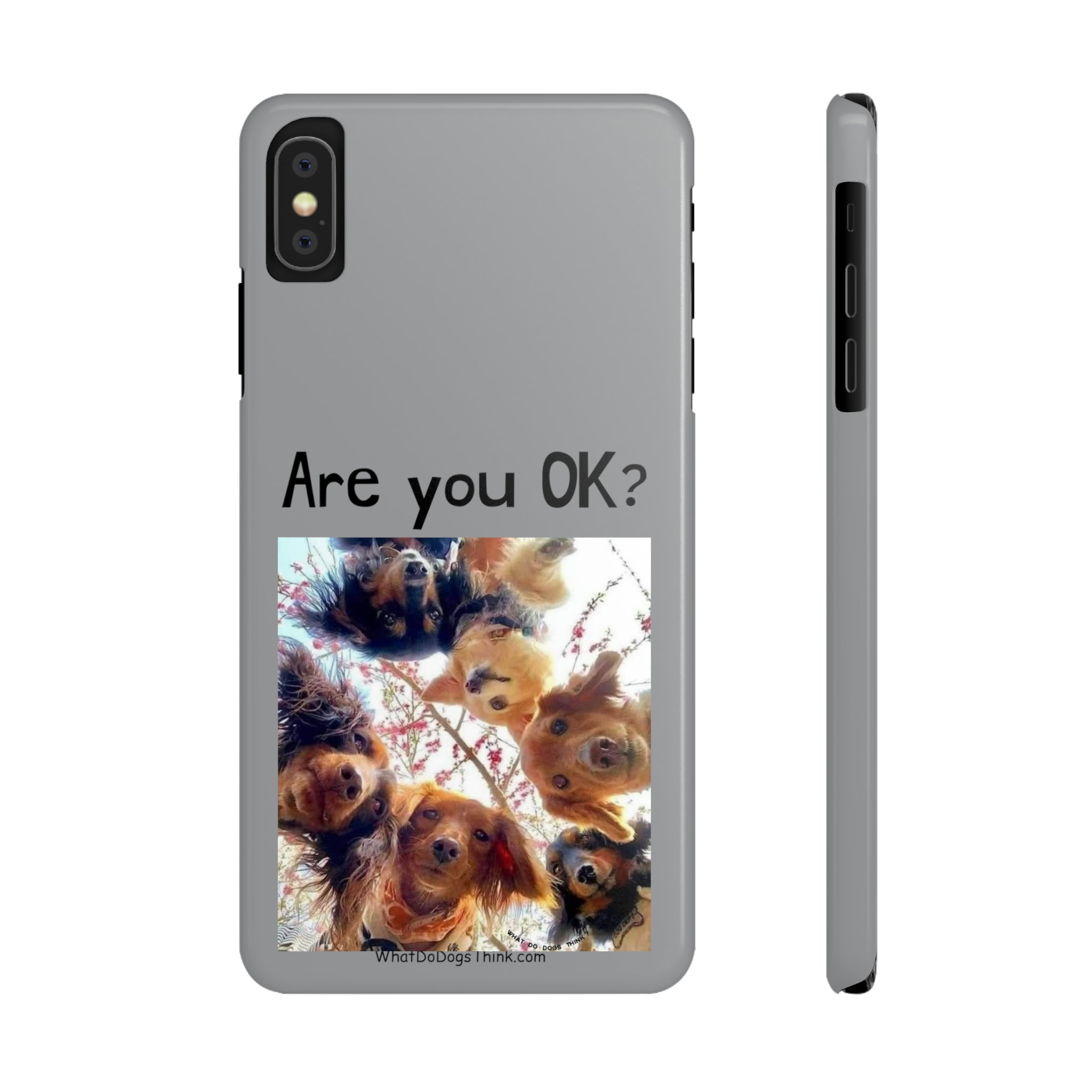 Are you OK? Grey Slim Phone Cases