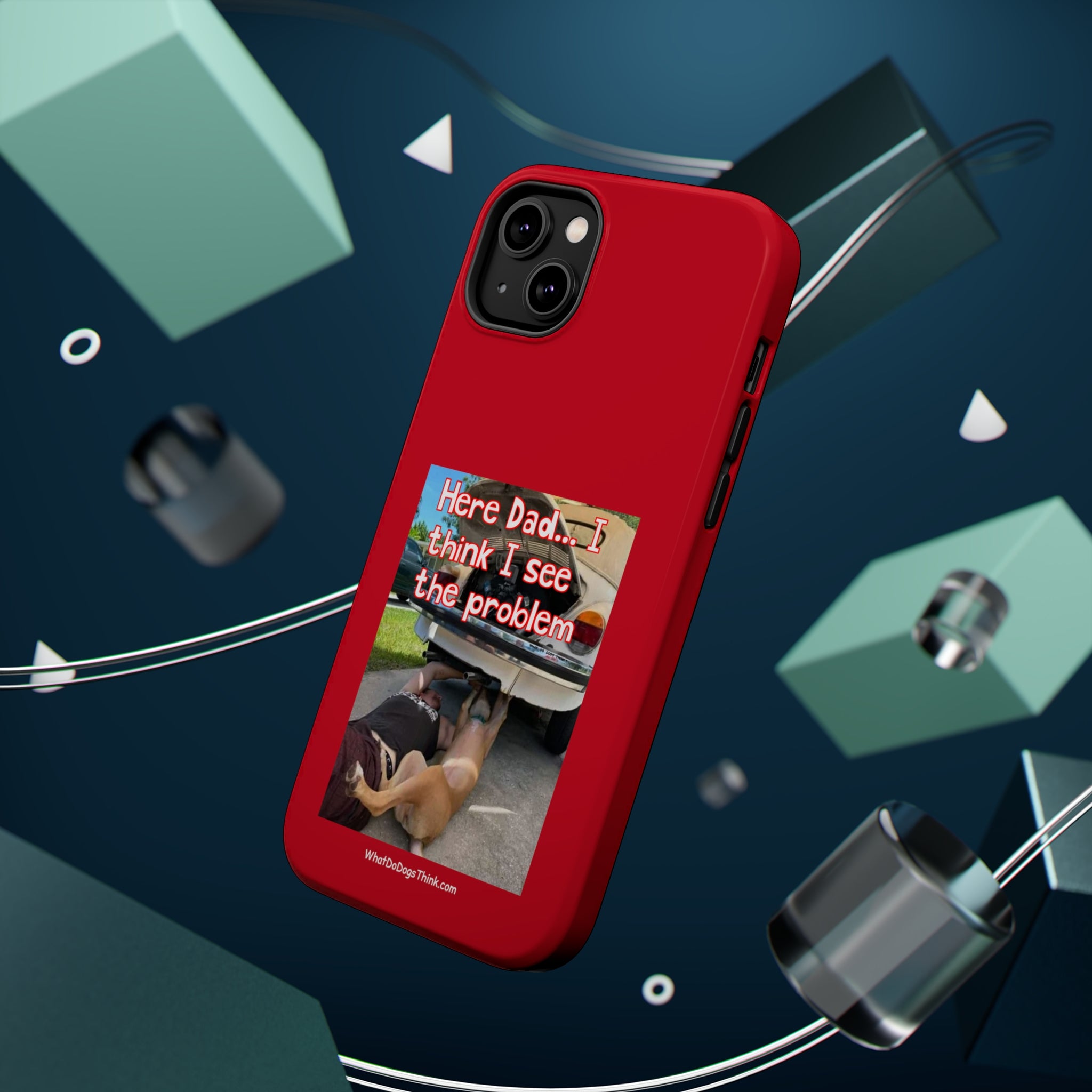 Here Dad Red MagSafe Tough Cases