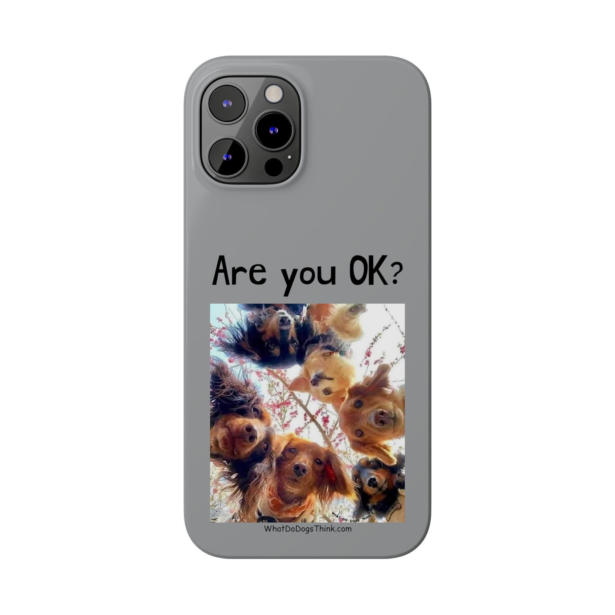 Are you OK? Grey Slim Phone Cases