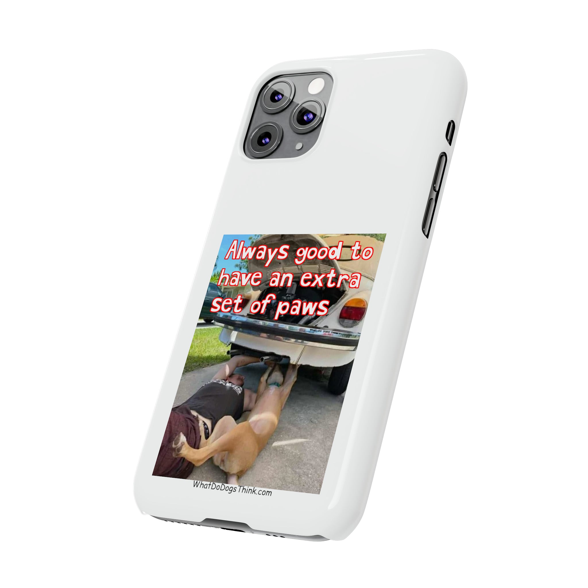 Extra Paws White Slim Phone Case