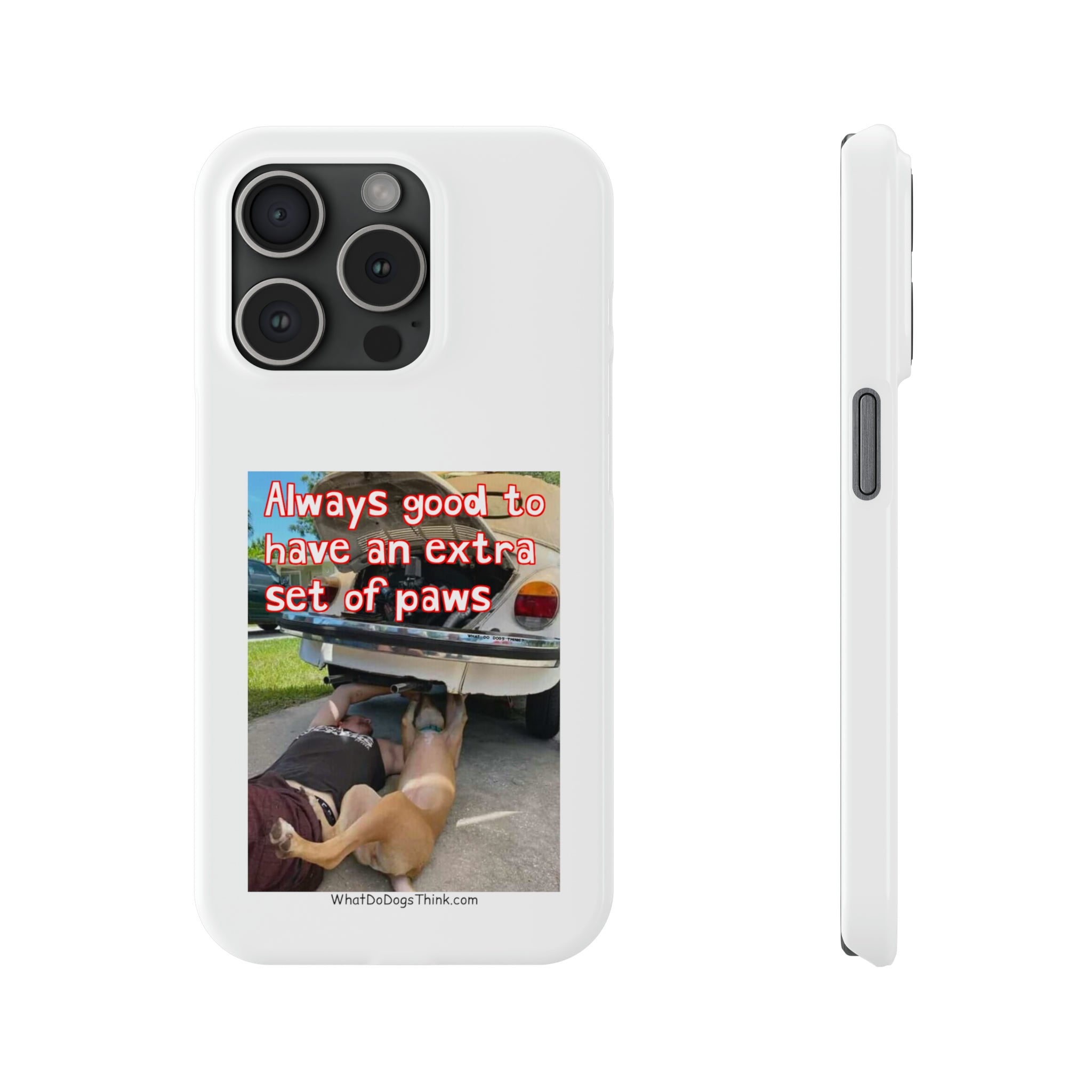 Extra Paws White Slim Phone Case