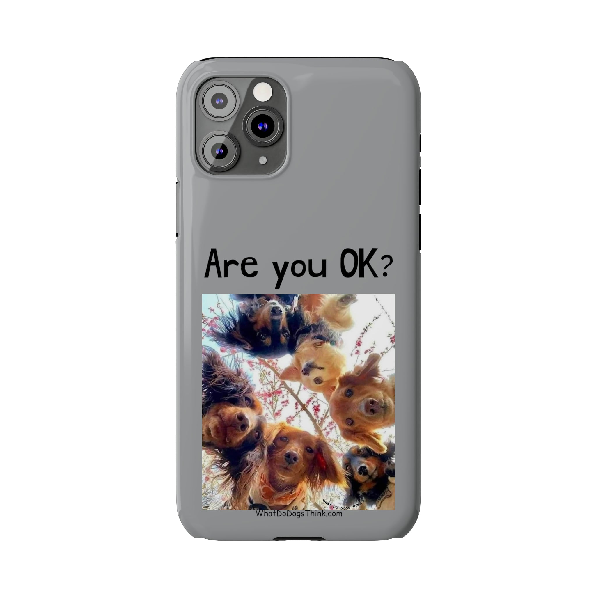 Are you OK? Grey Slim Phone Cases