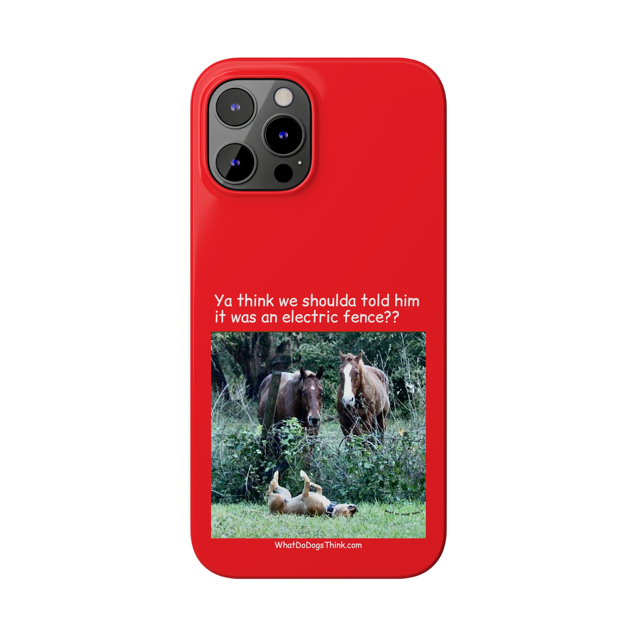 Electric Fence Red Slim Phone Case