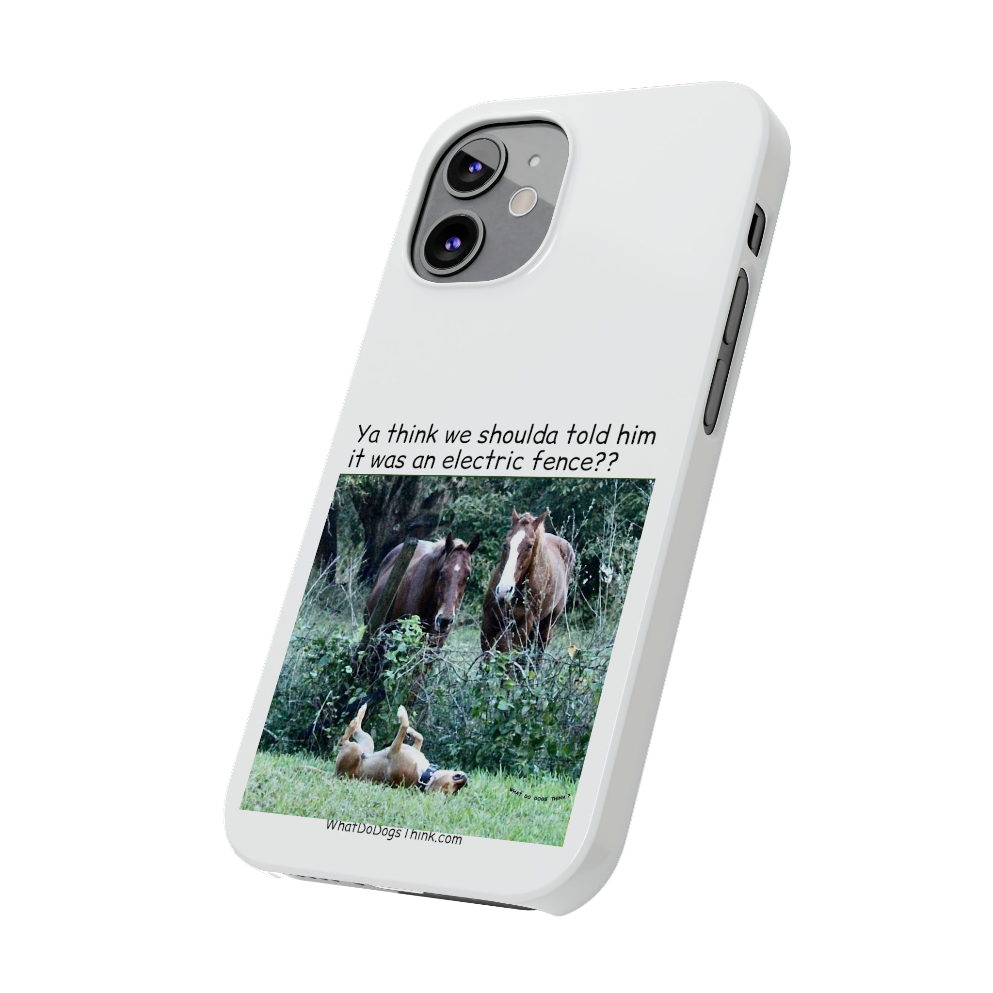 Electric Fence White Slim Phone Case