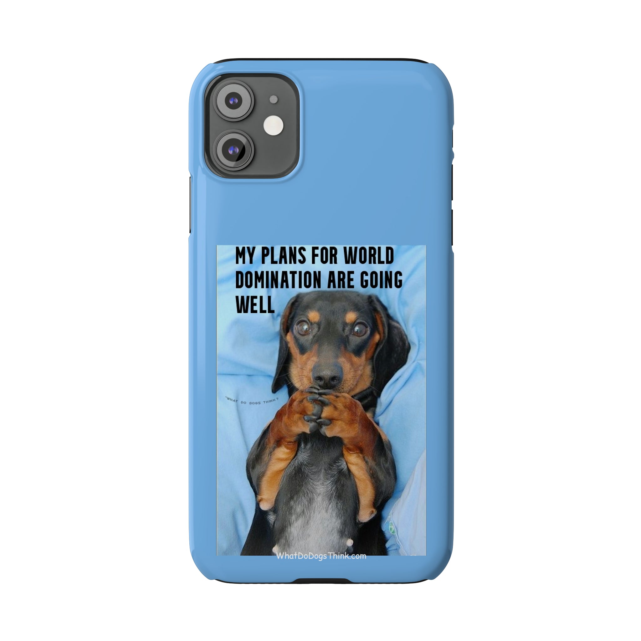 World Domination Blue Slim Phone Cases