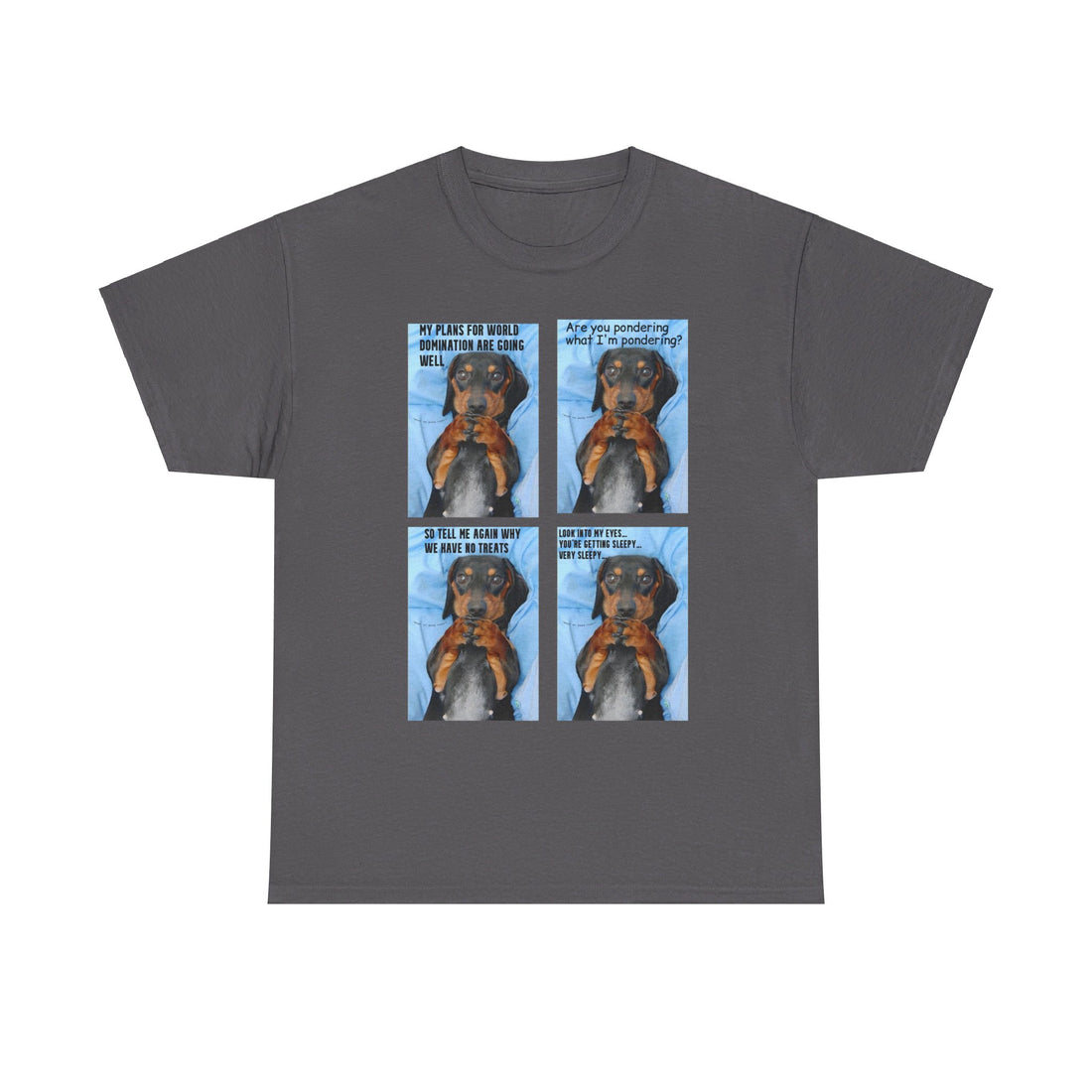 Devious Dachshund T shirt Double Sided