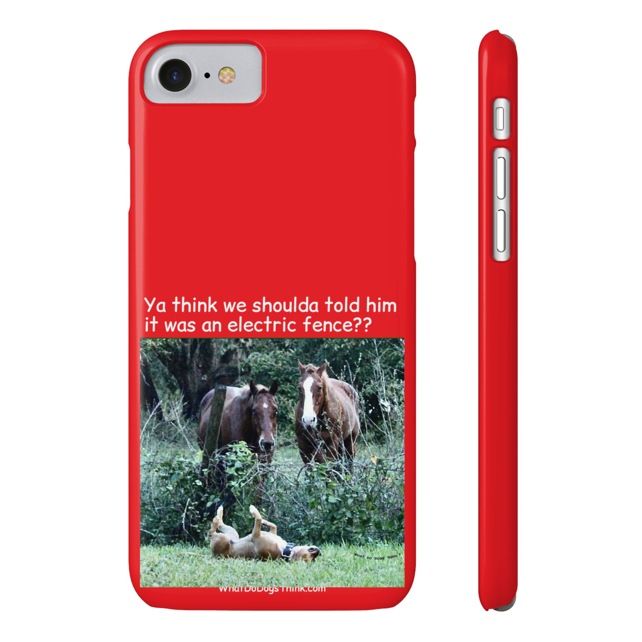 Electric Fence Red Slim Phone Case