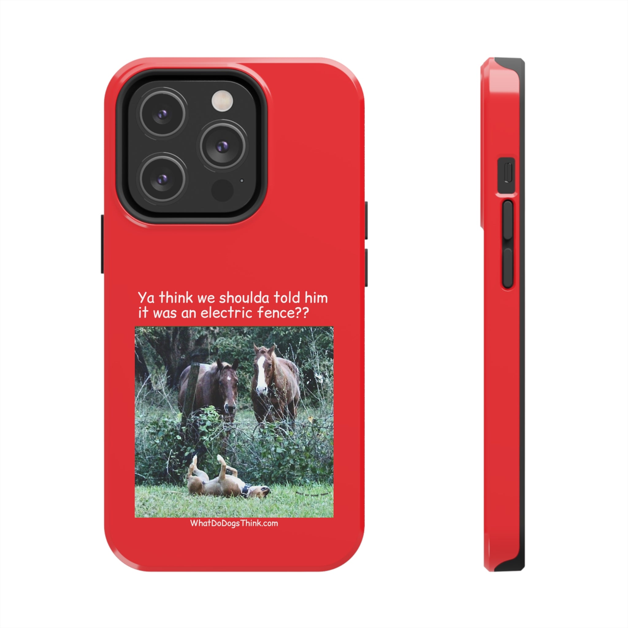 Electric Fence Red Tough Phone Cases