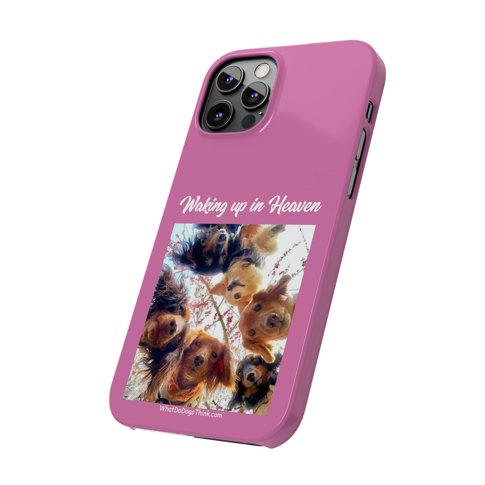 Waking Up In Heaven Pink Slim Phone Cases