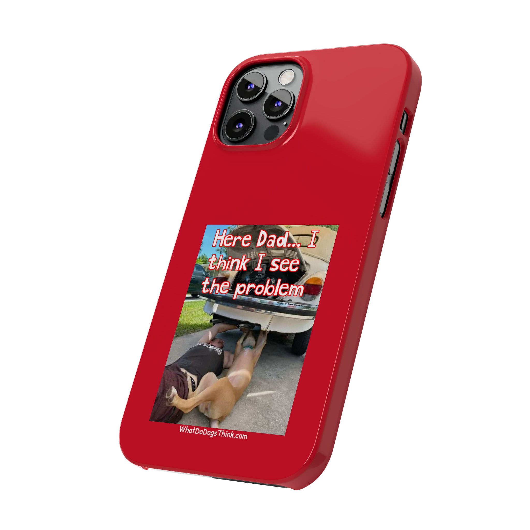 Here Dad Red Slim Phone Cases