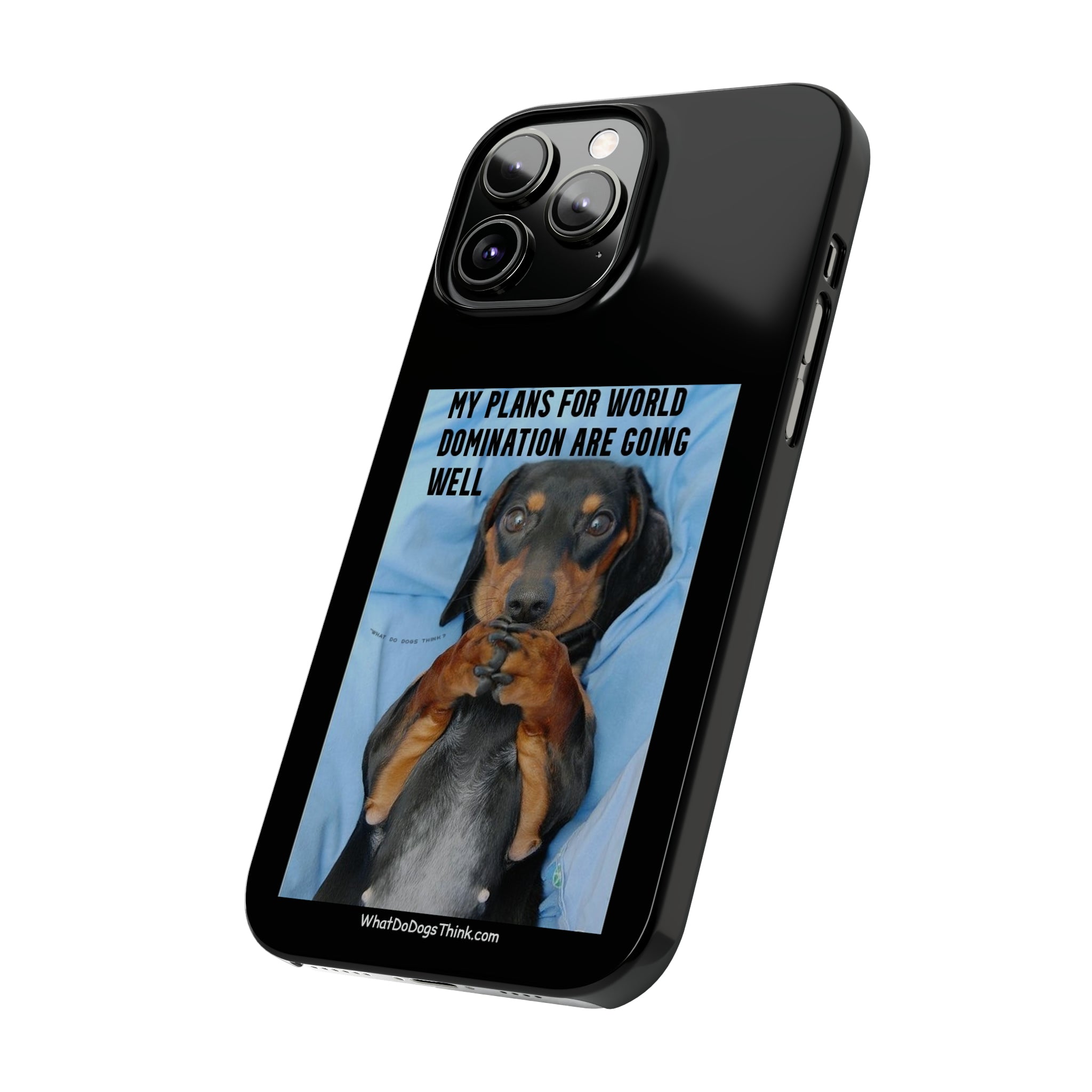 World Domination Black Slim Phone Cases
