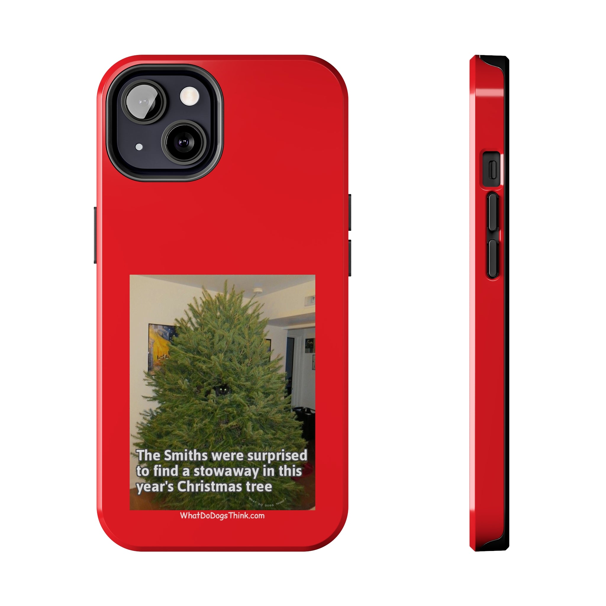 Stowaway Cat Red Tough Phone Cases