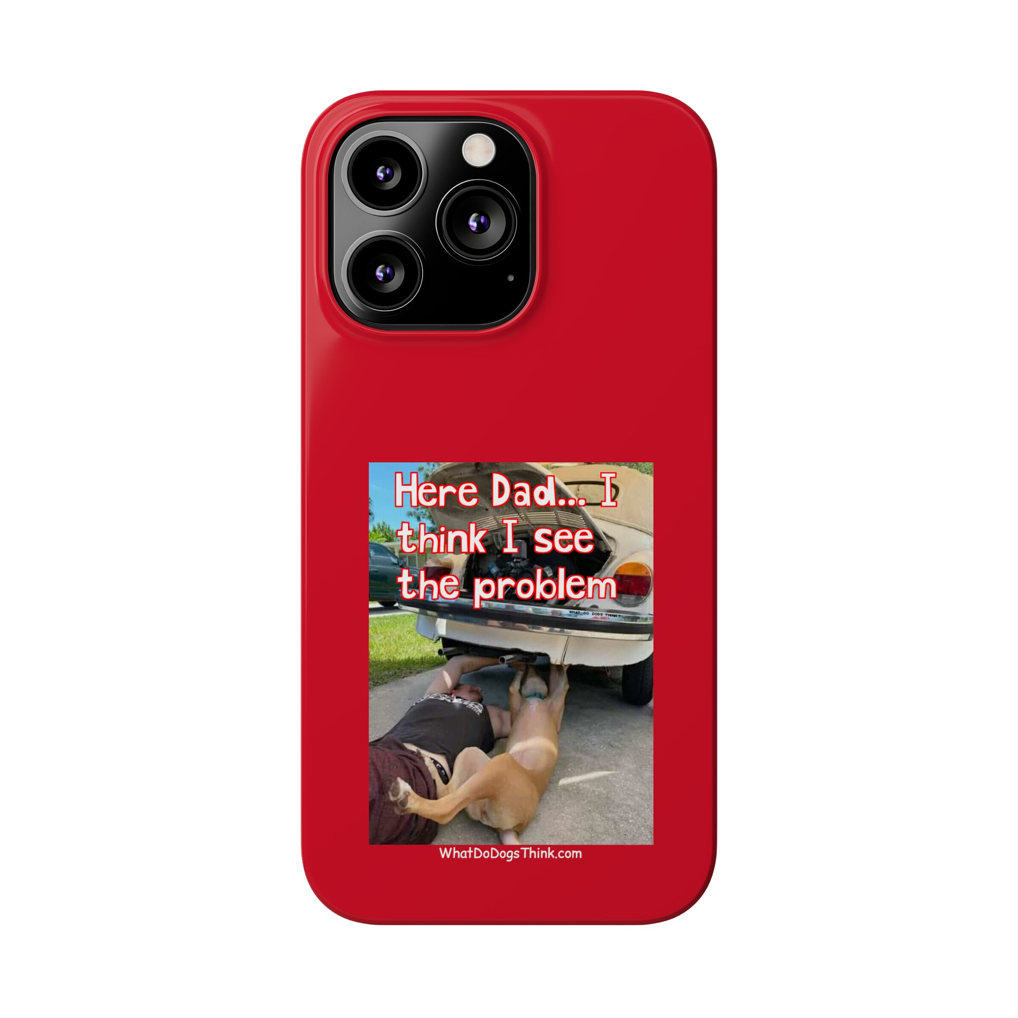 Here Dad Red Slim Phone Cases