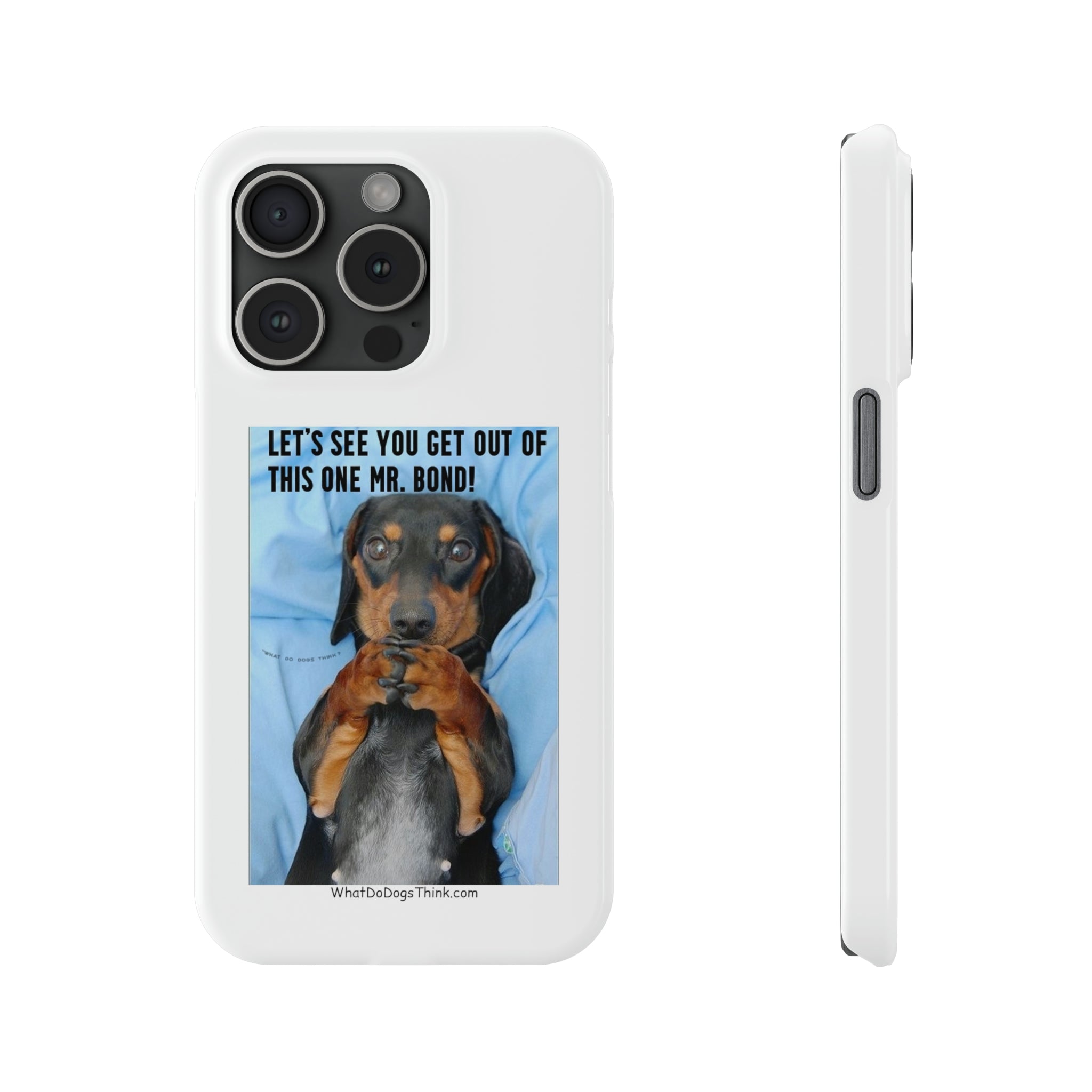 Mr. Bond White Slim Phone Cases