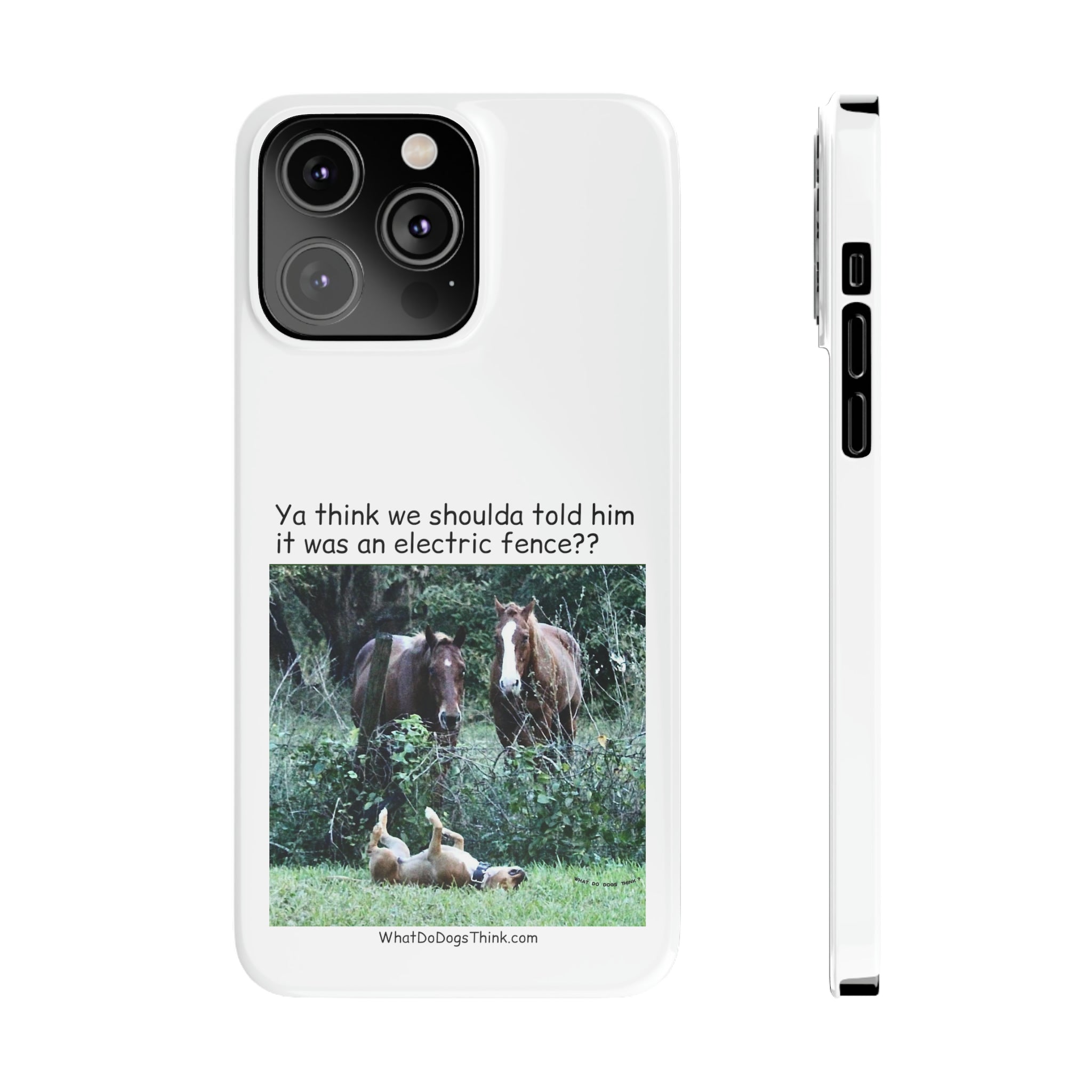 Electric Fence White Slim Phone Case