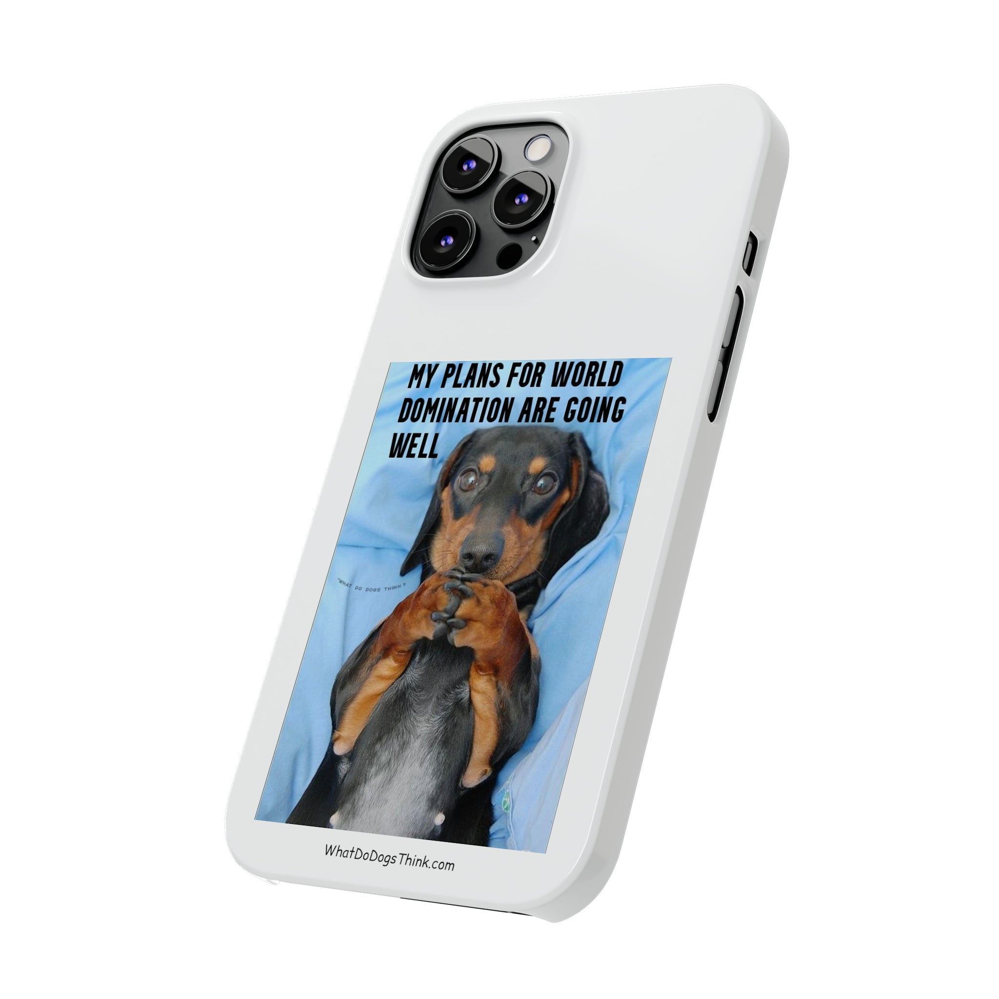 World Domination White Slim Phone Cases
