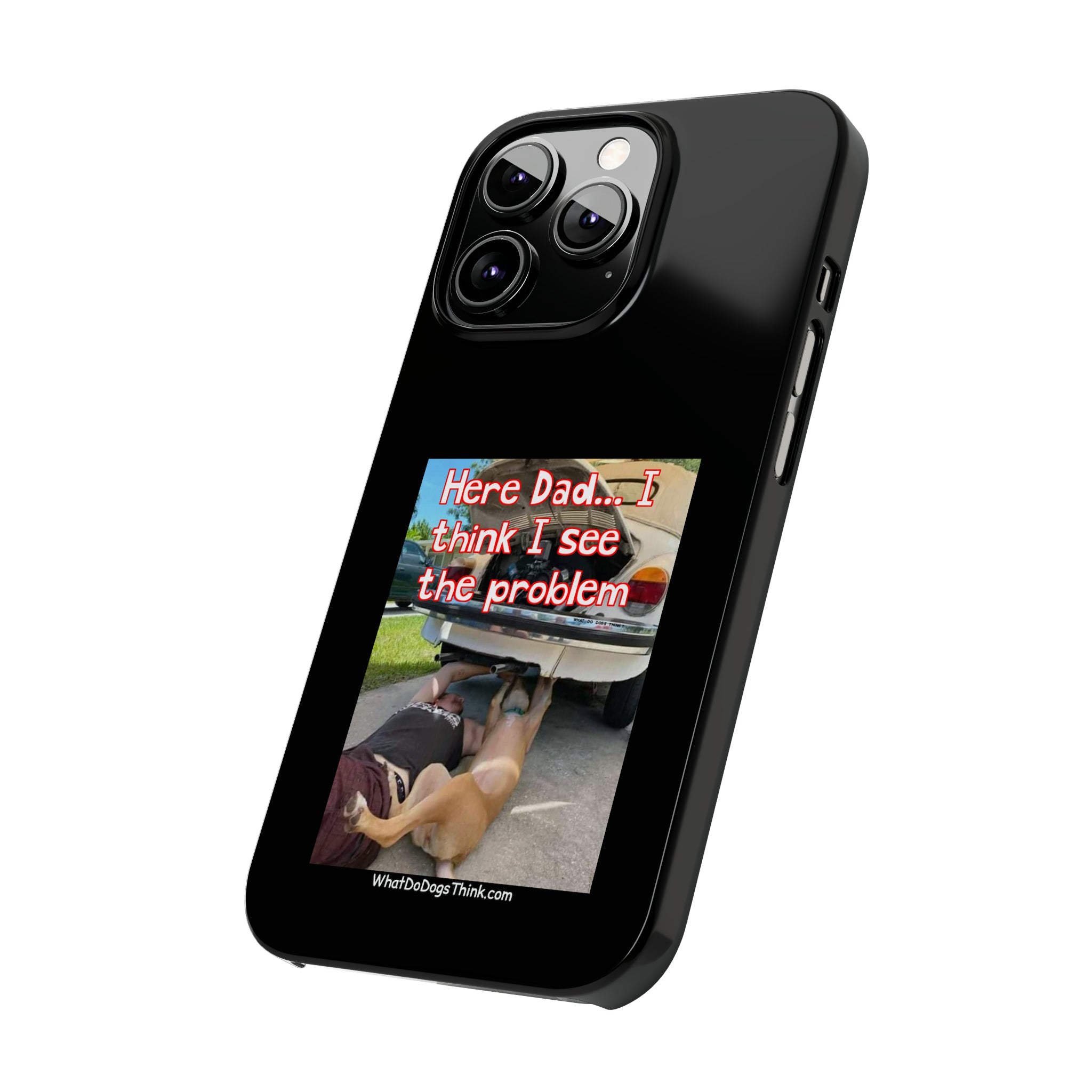 Here Dad Black Slim Phone Cases