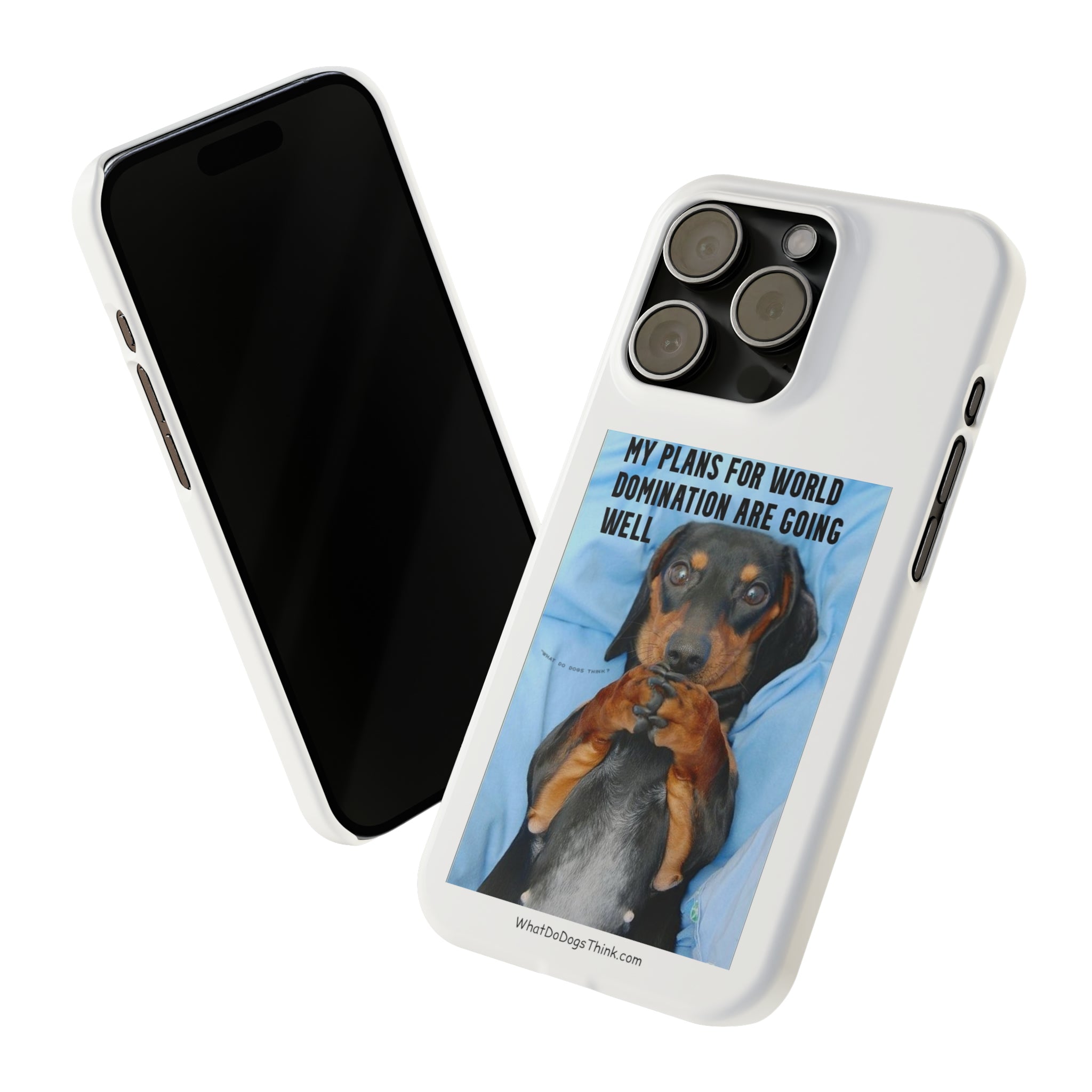 World Domination White Slim Phone Cases