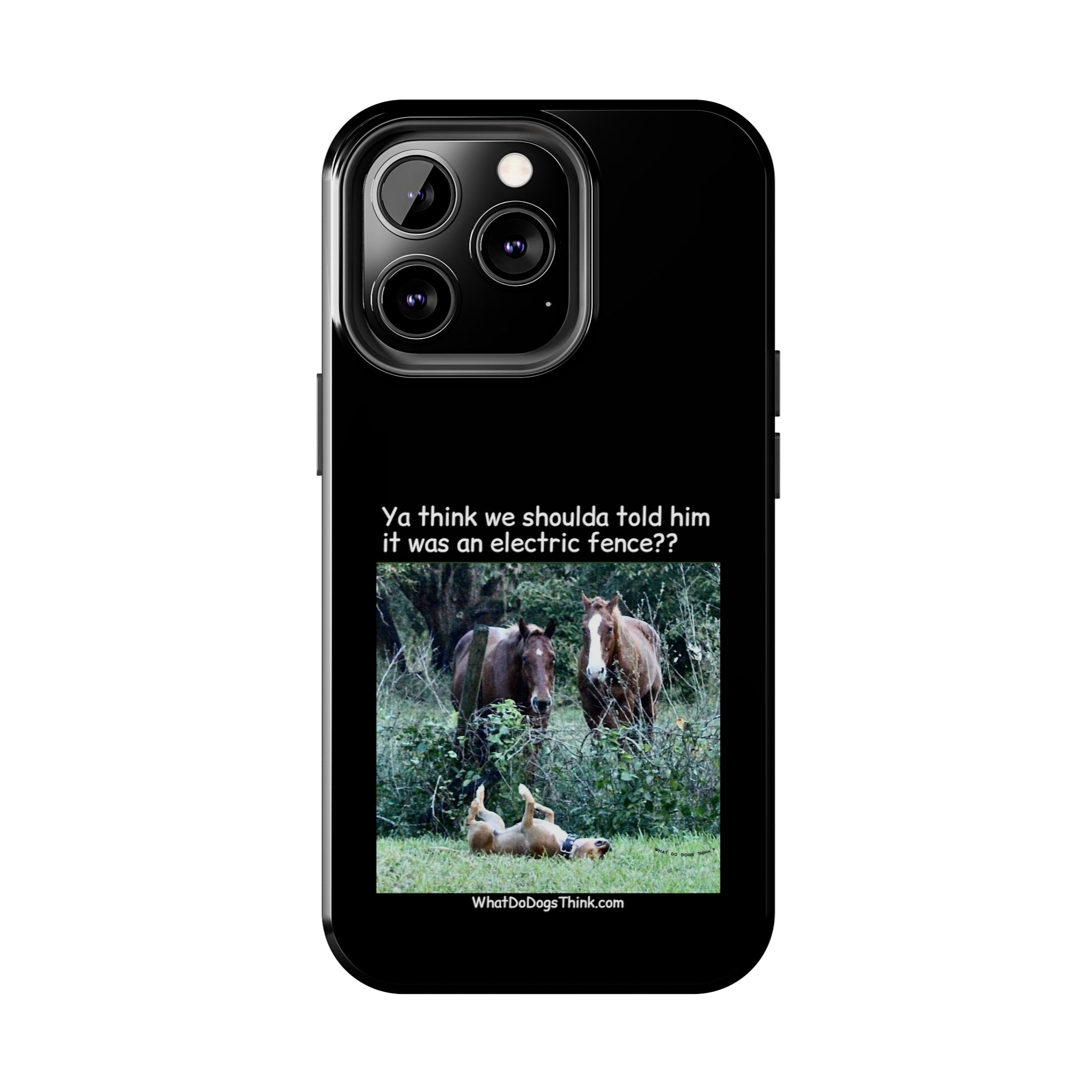 Electric Fence Black Tough Phone Cases