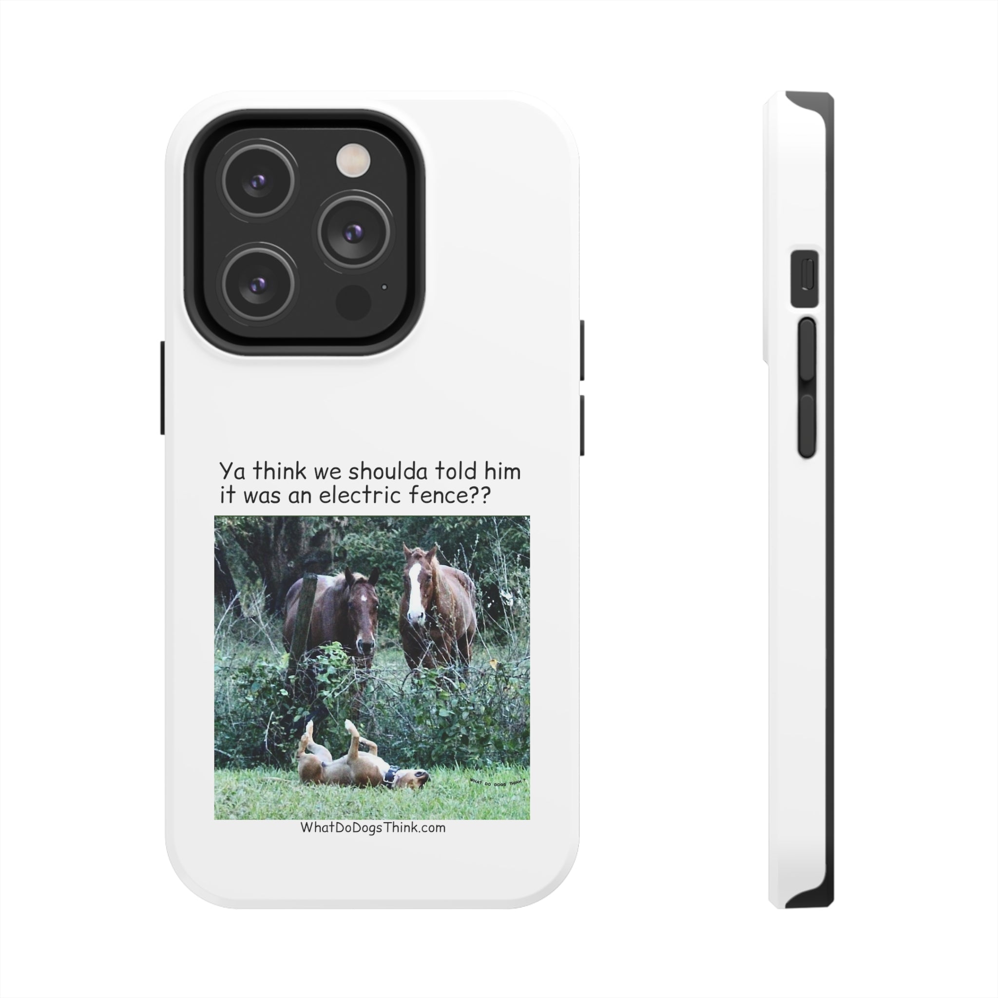 Electric Fence White Tough Phone Cases