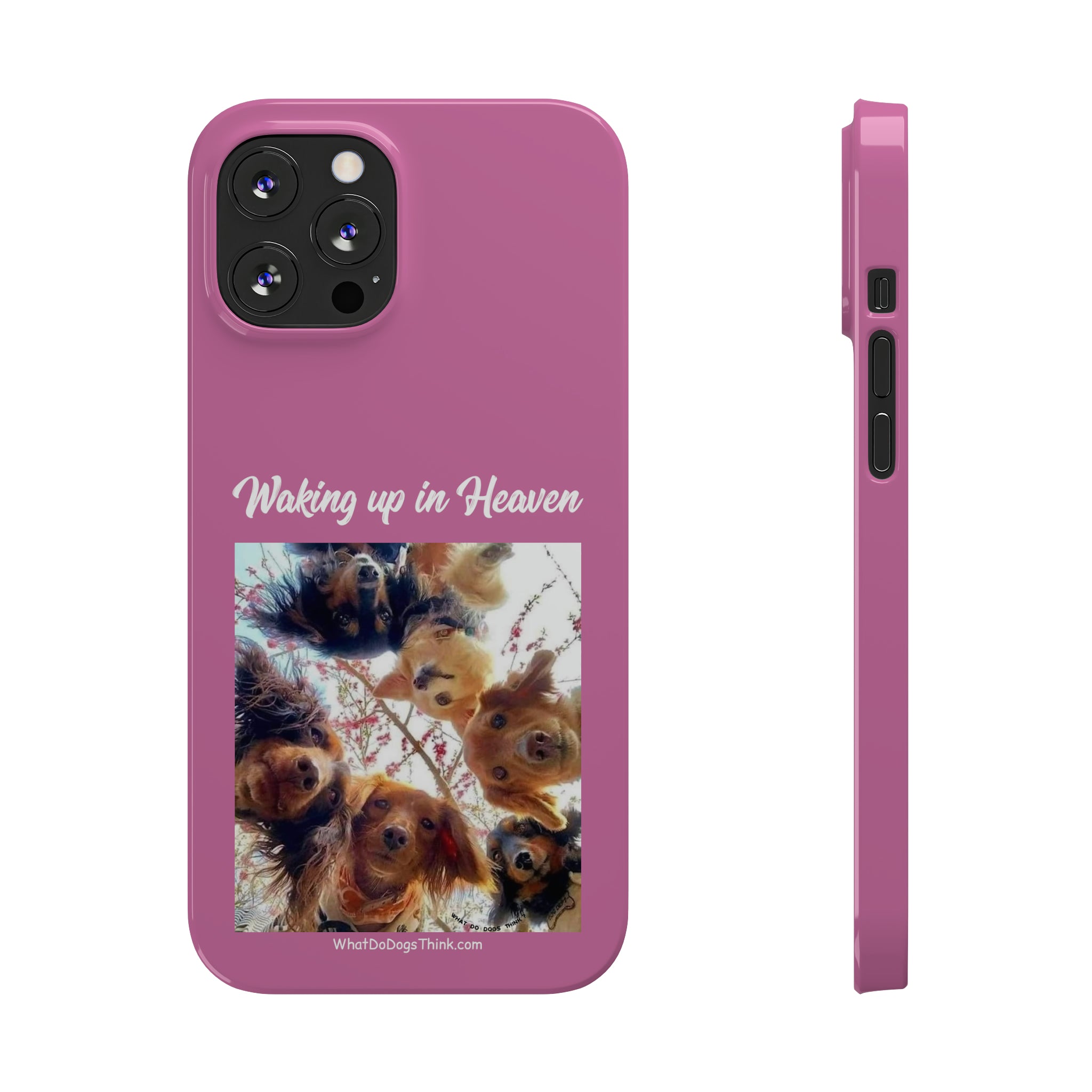 Waking Up In Heaven Pink Slim Phone Cases