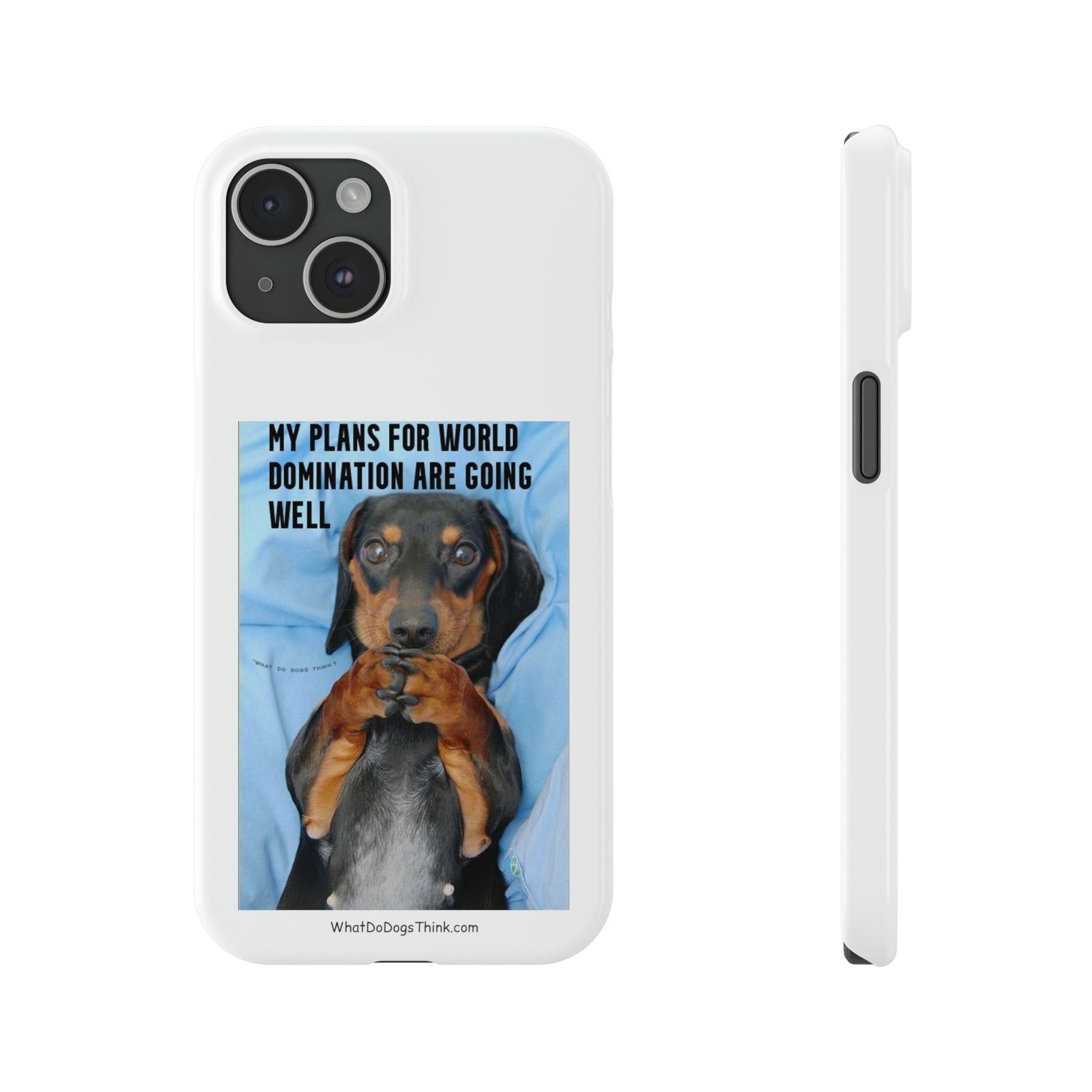 World Domination White Slim Phone Cases