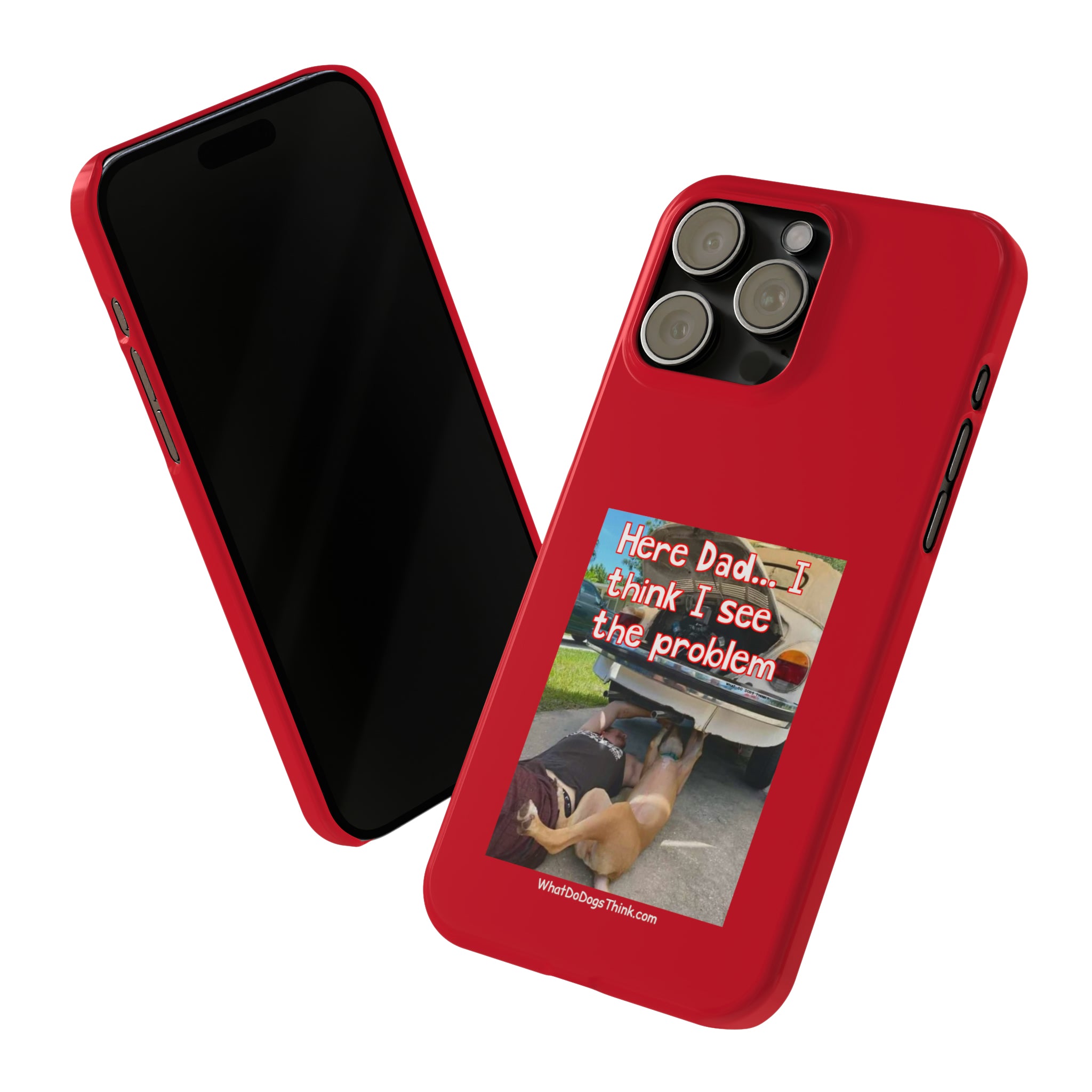 Here Dad Red Slim Phone Cases