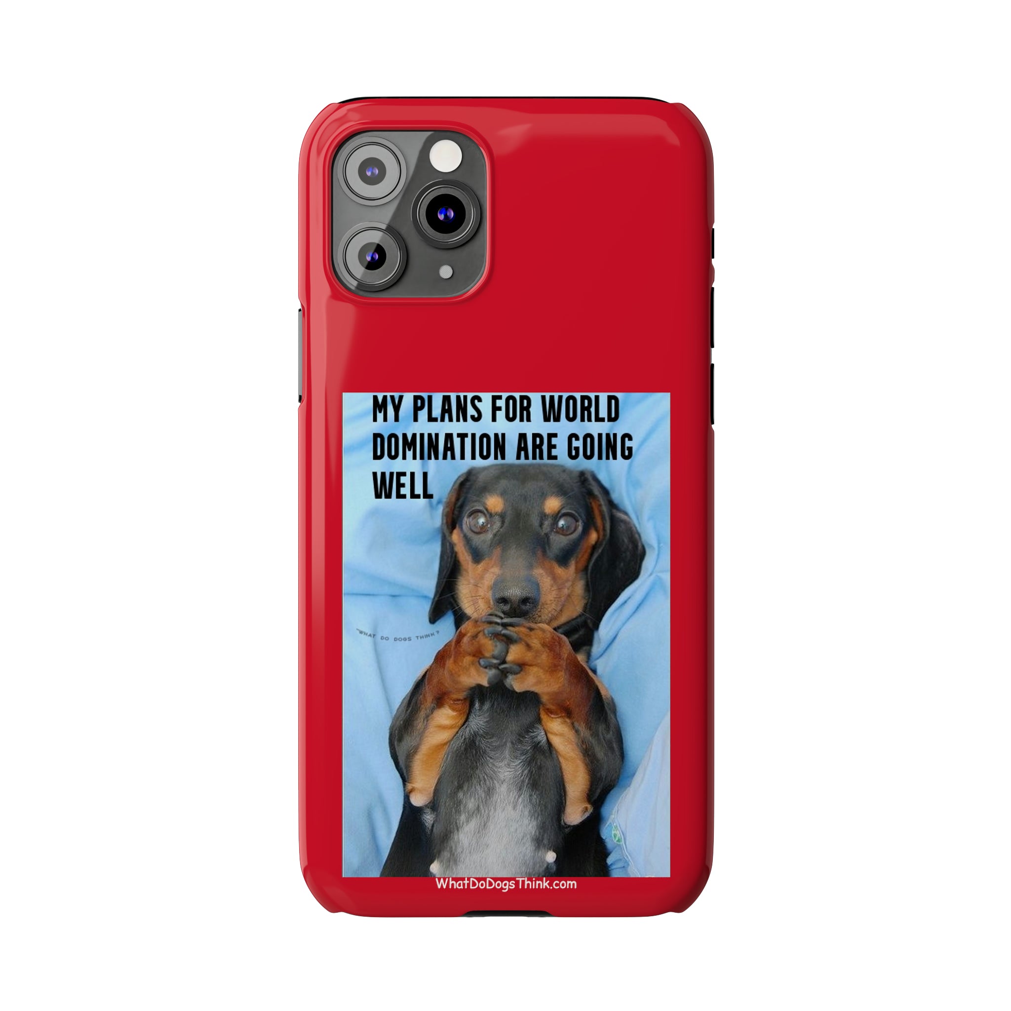 World Domination Red Slim Phone Cases