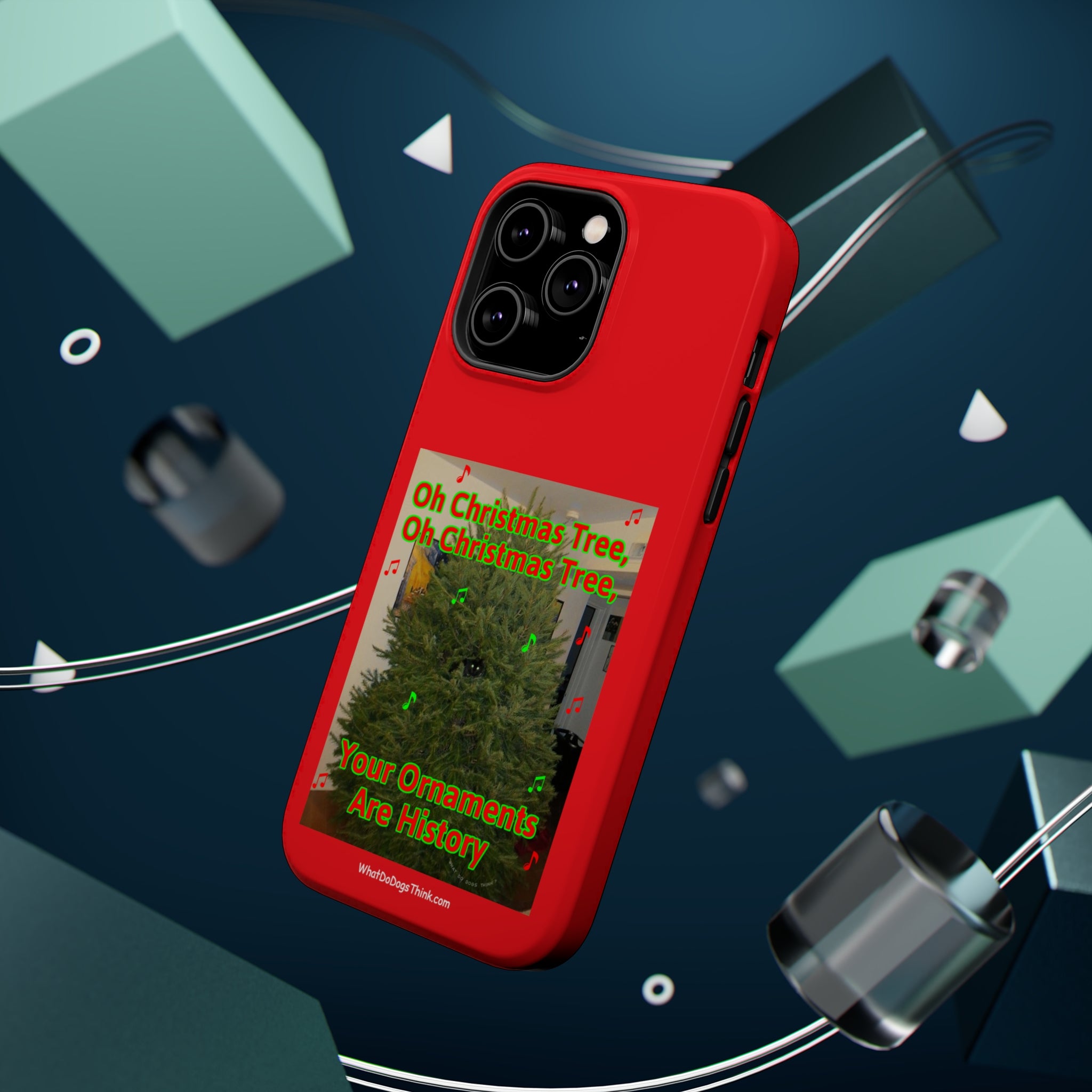 Christmas Tree Cat Red MagSafe Tough Case