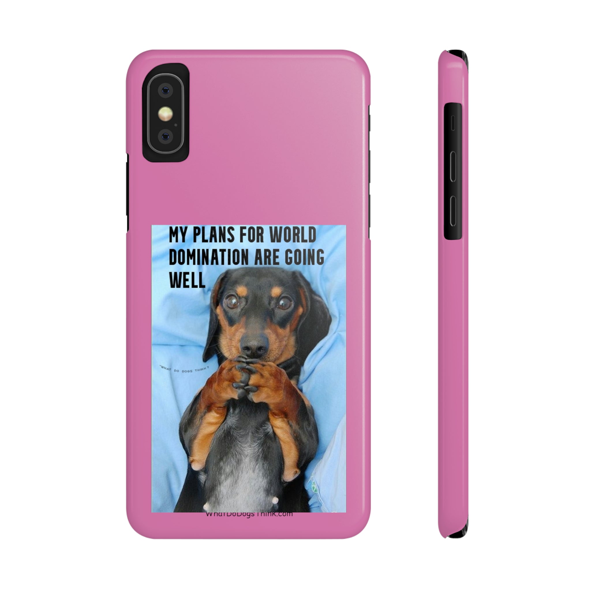 World Domination Pink Slim Phone Cases