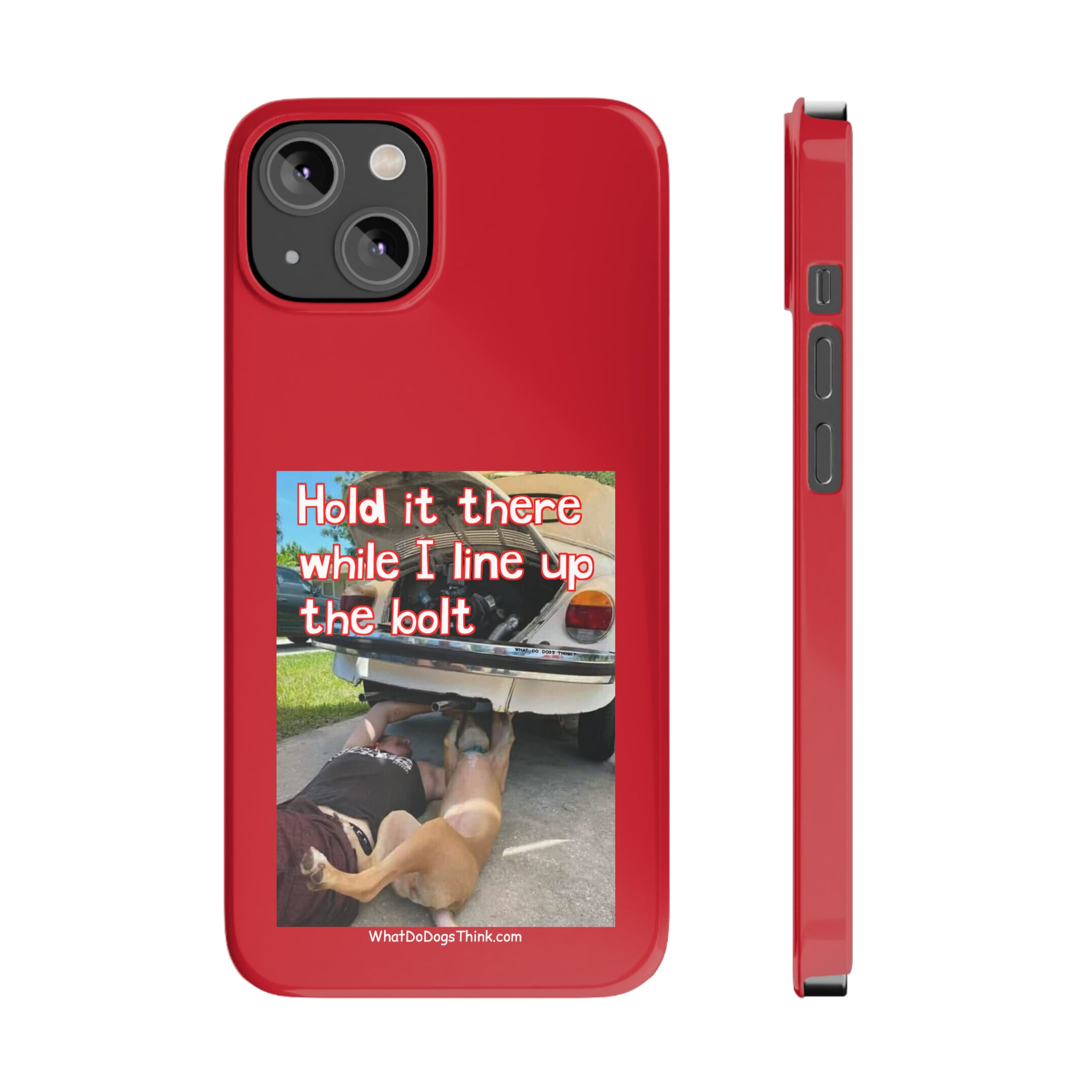 Hold It Red Slim Phone Cases