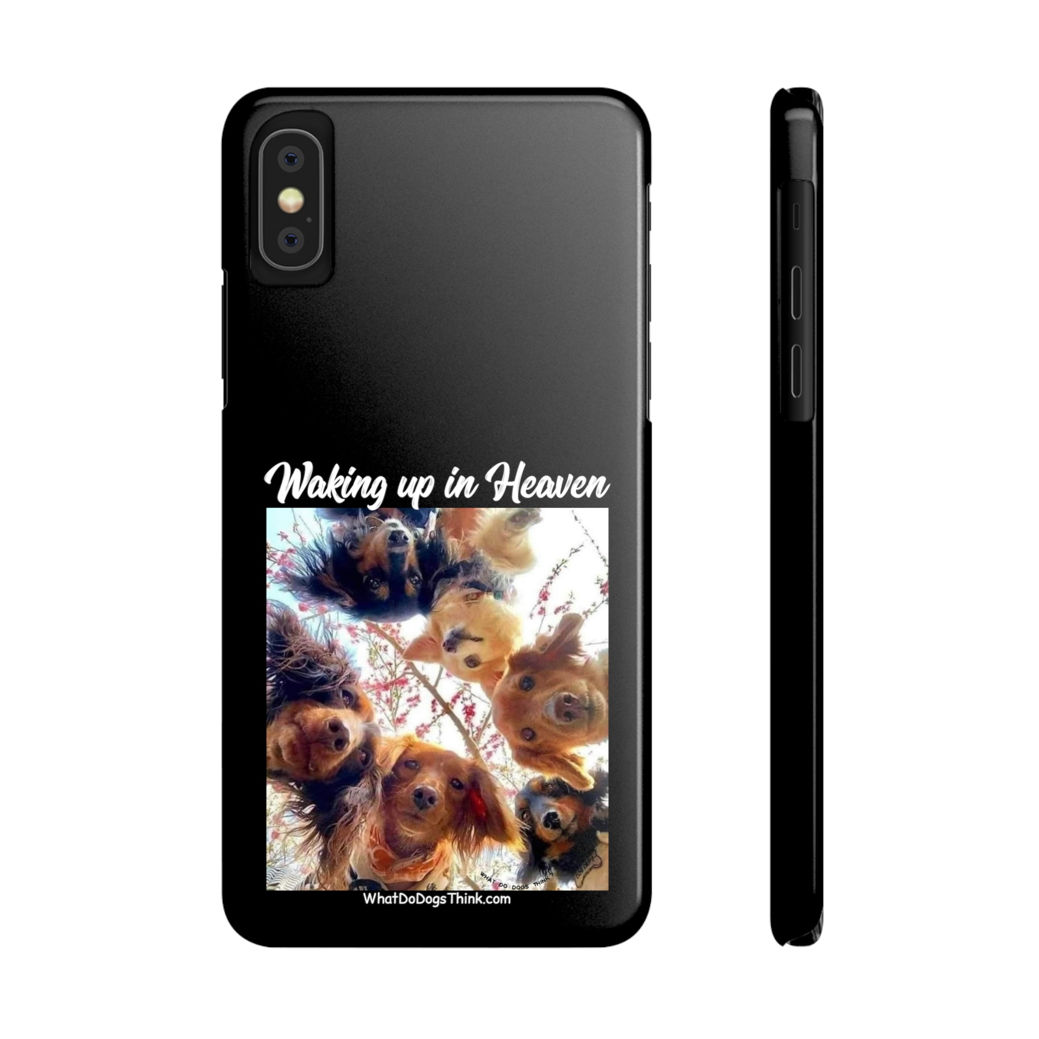 Waking Up In Heaven Black Slim Phone Cases