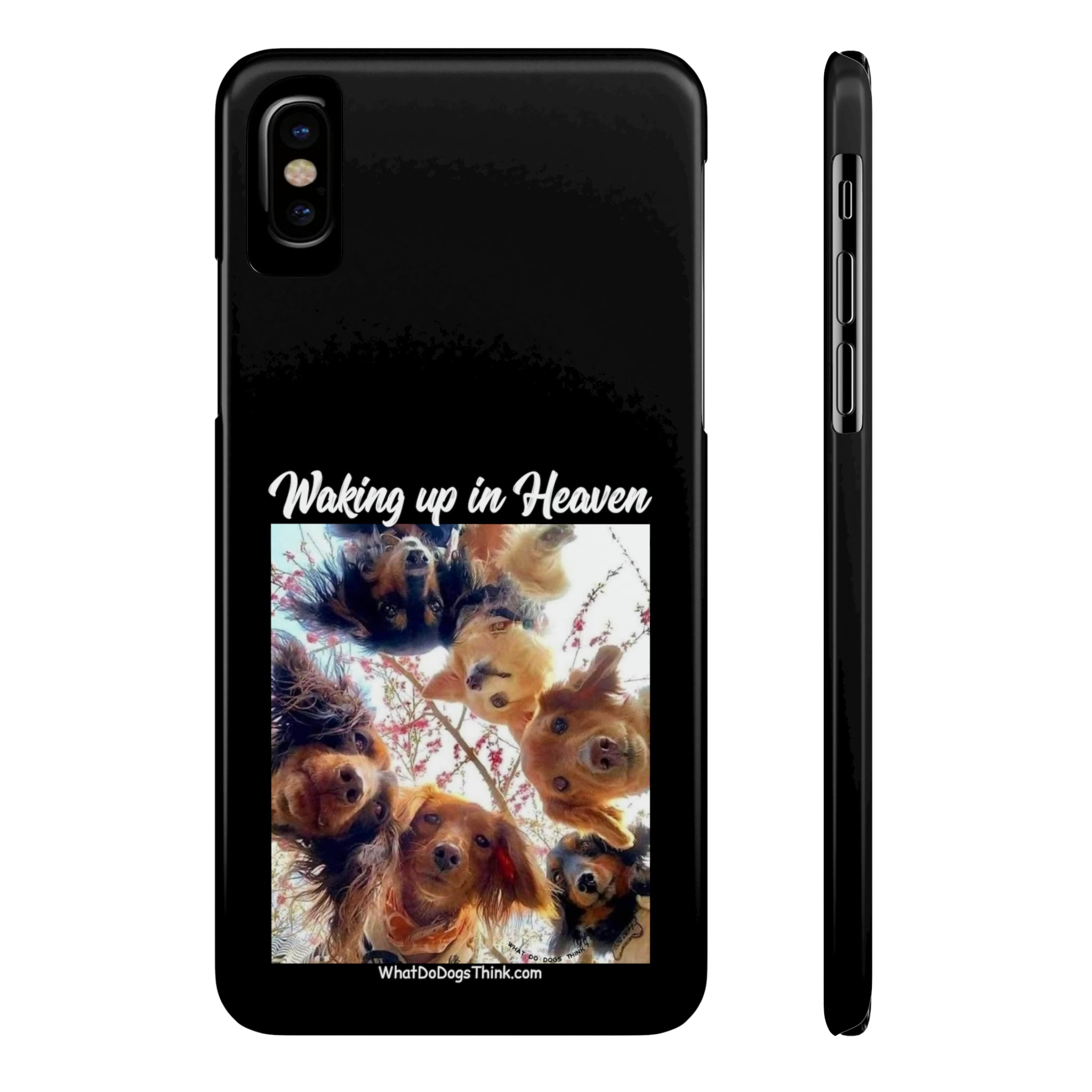 Waking Up In Heaven Black Slim Phone Cases