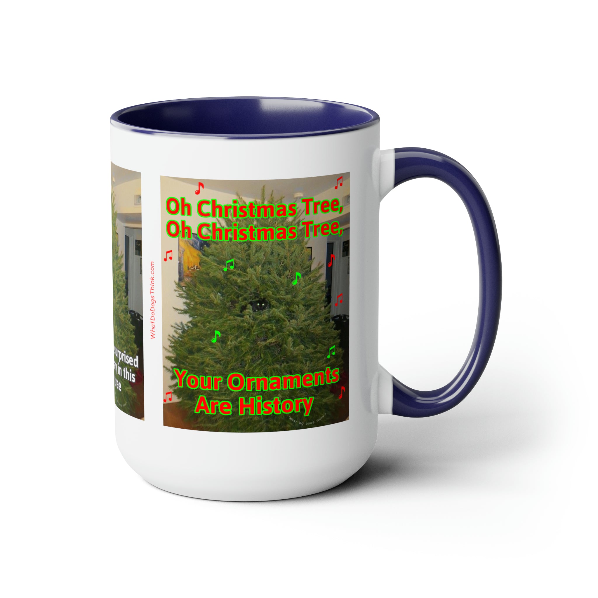 Christmas Tree Cat Mug 15oz