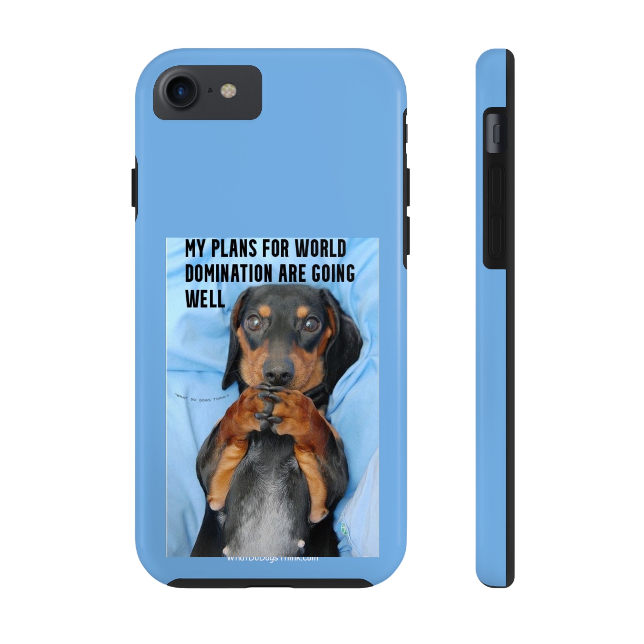 World Domination Blue Tough Phone Cases