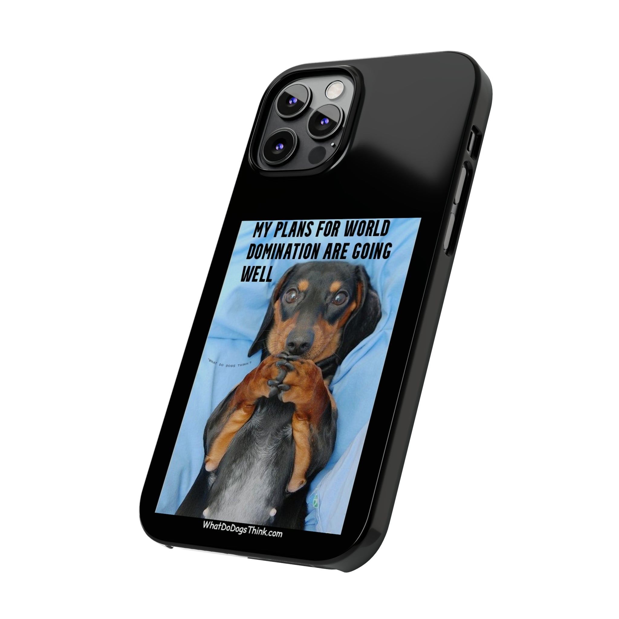 World Domination Black Slim Phone Cases