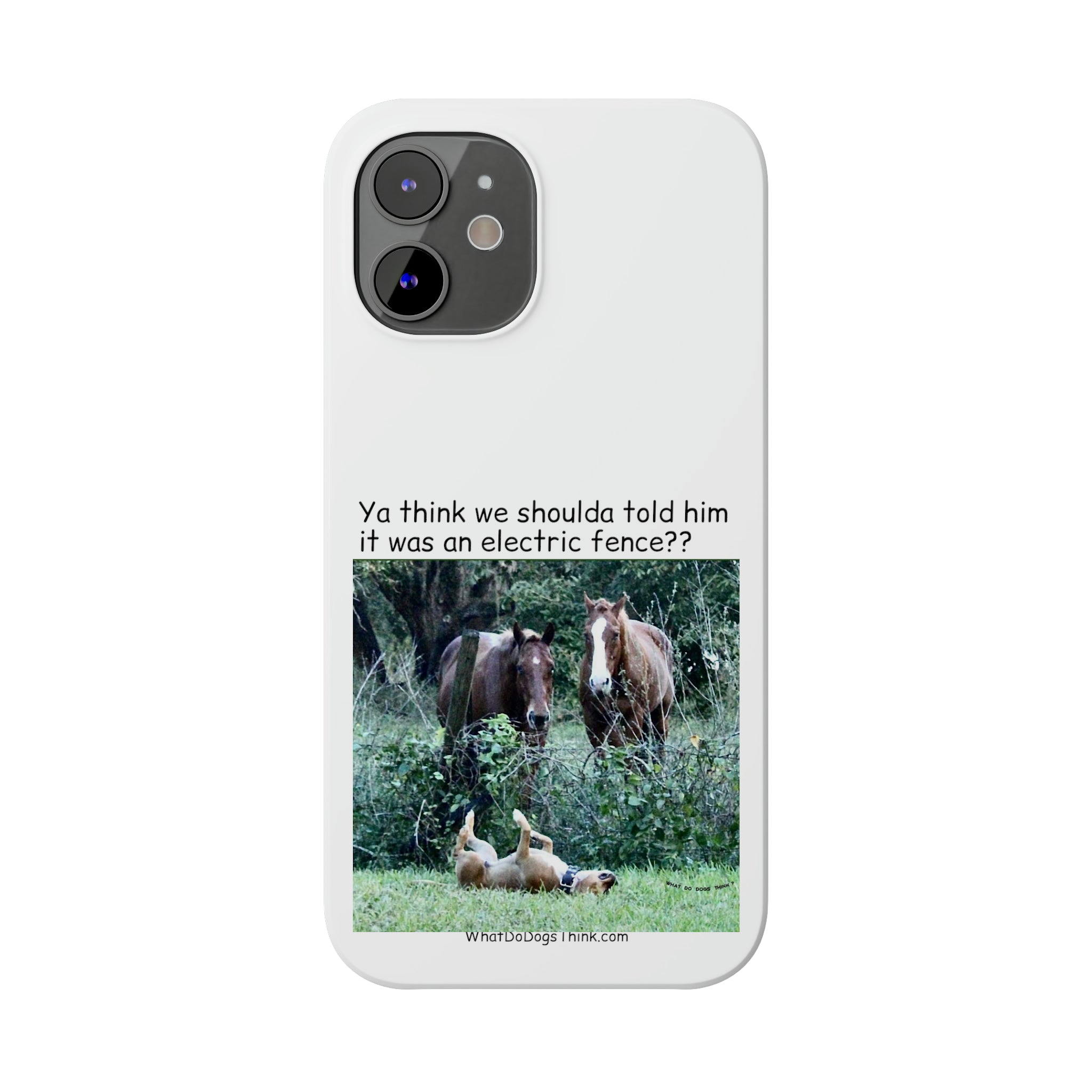 Electric Fence White Slim Phone Case