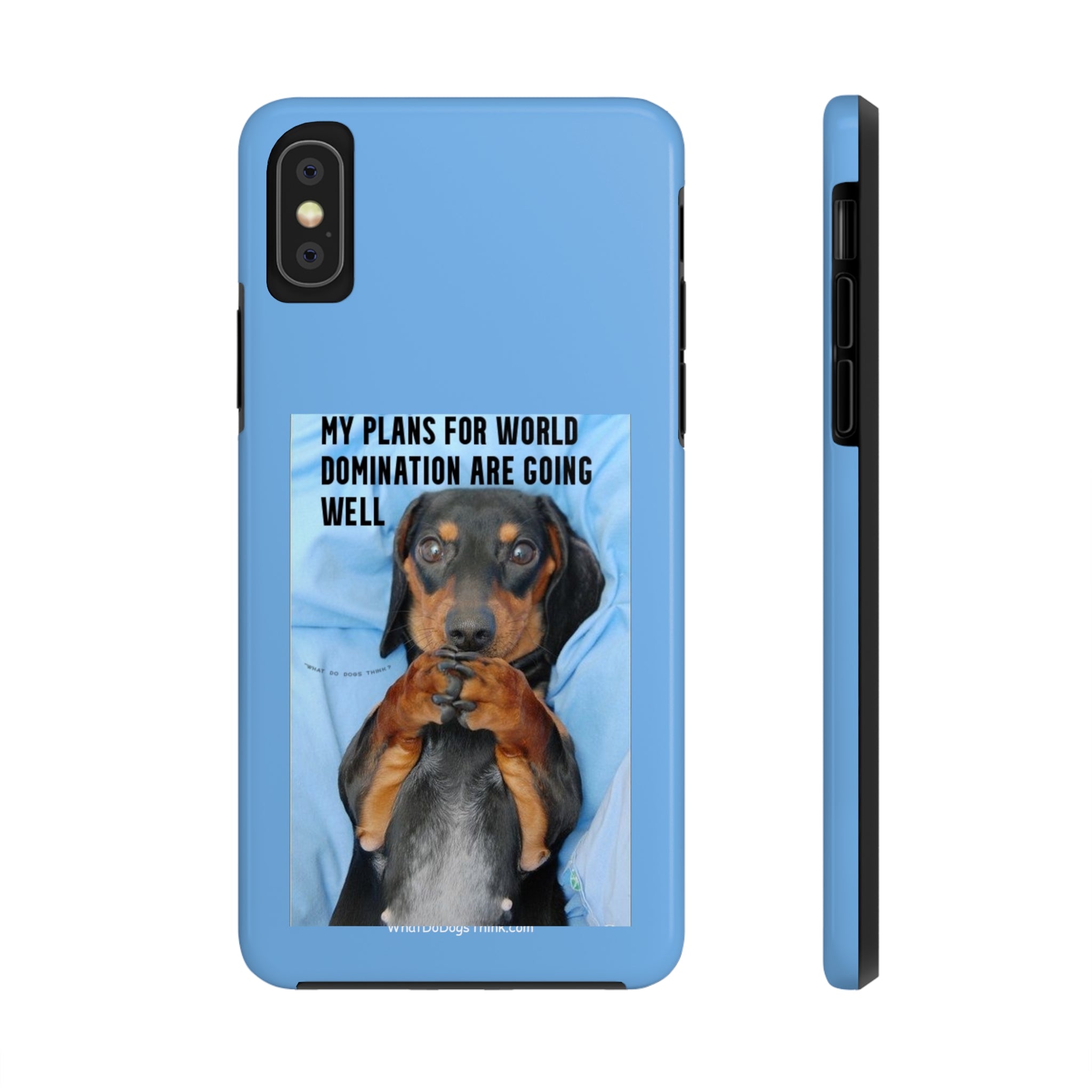 World Domination Blue Tough Phone Cases