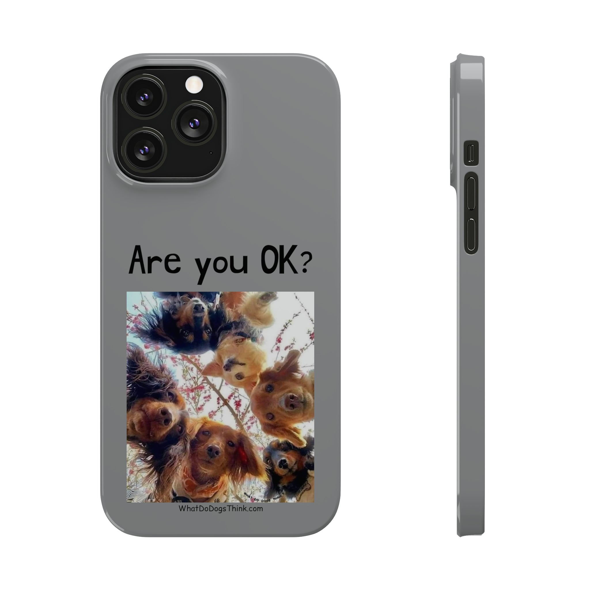 Are you OK? Grey Slim Phone Cases