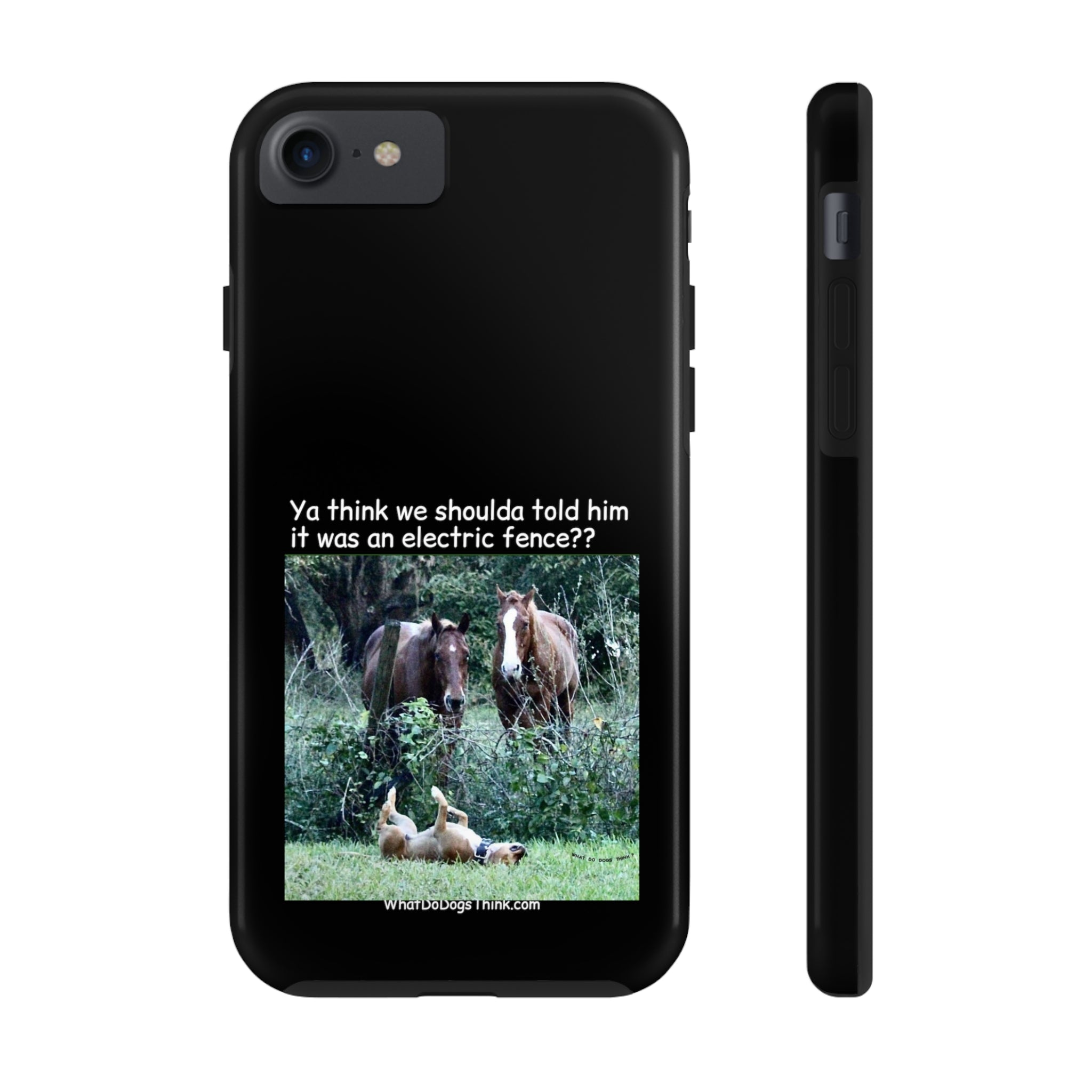 Electric Fence Black Tough Phone Cases
