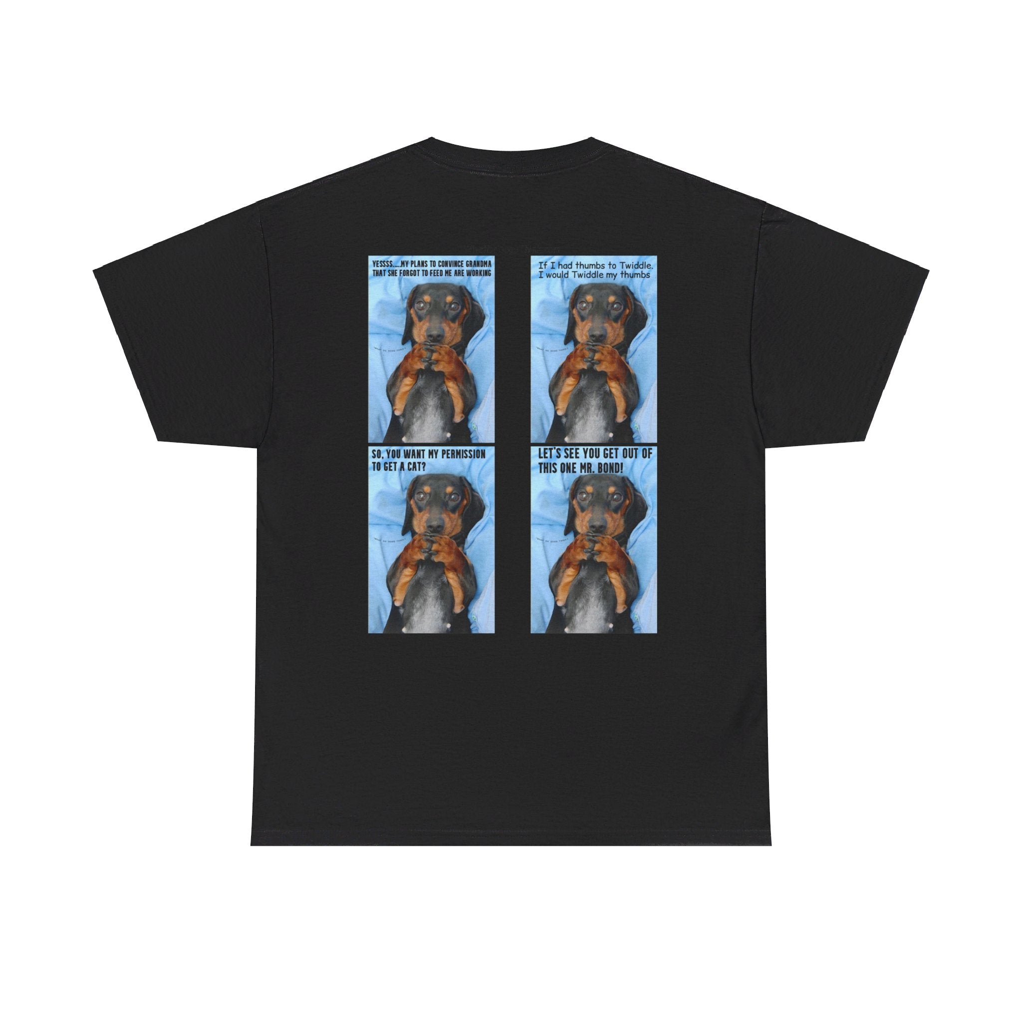 Devious Dachshund T shirt Double Sided