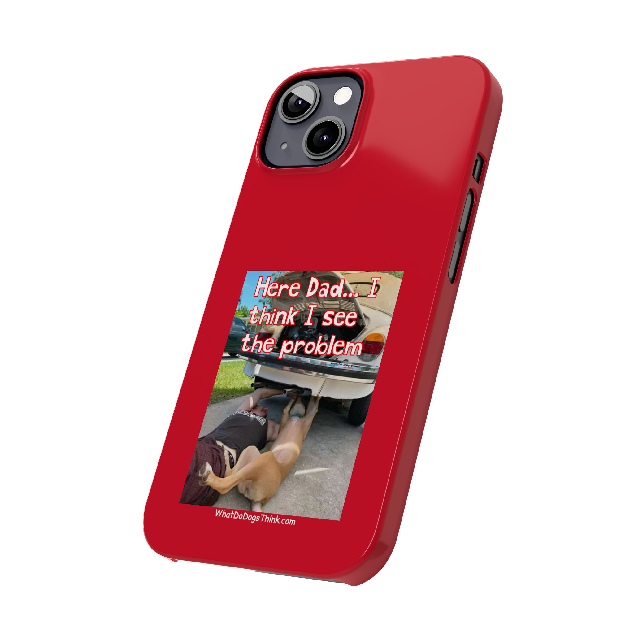 Here Dad Red Slim Phone Cases