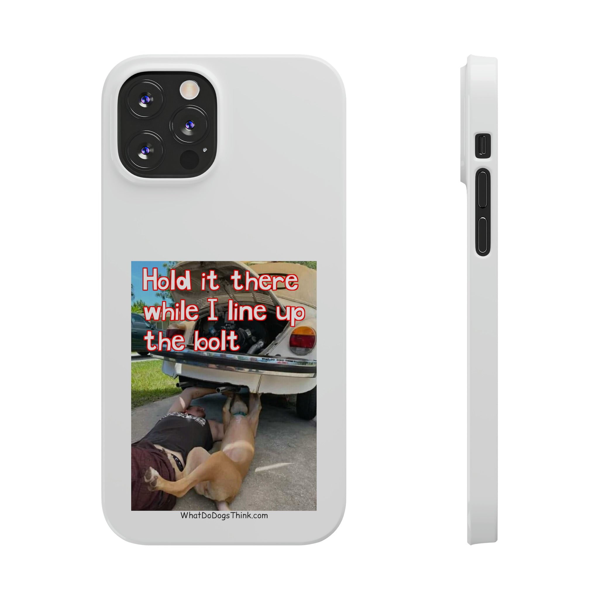 Hold It White Slim Phone Cases