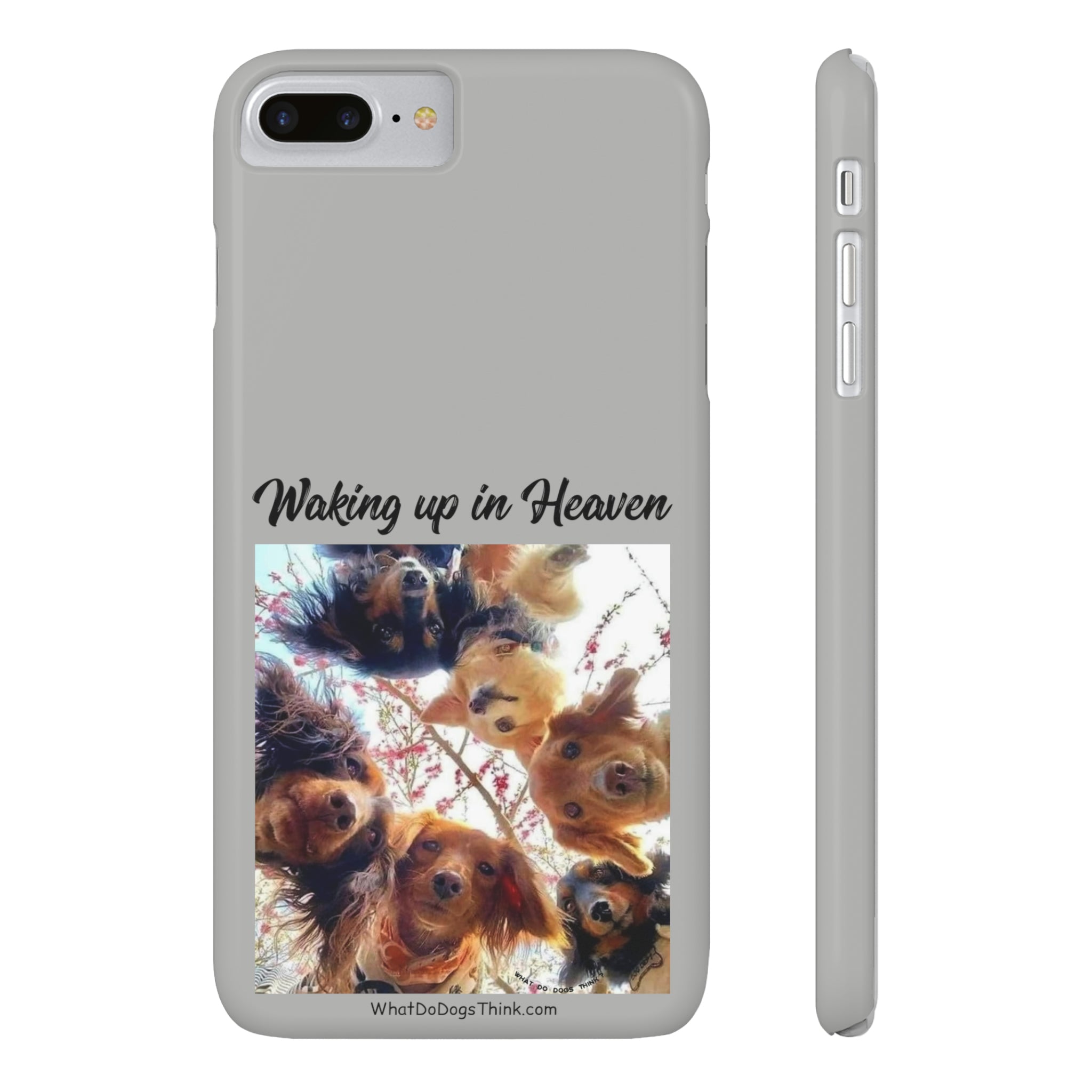 Waking Up In Heaven Grey Slim Phone Cases