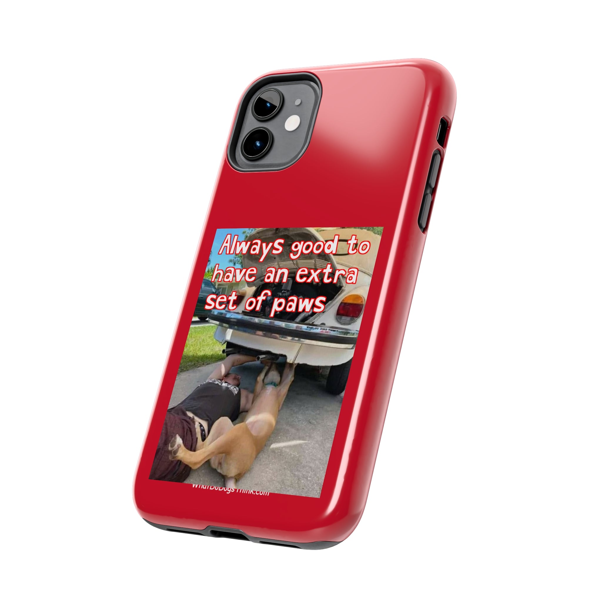 Extra Paw Red Tough Phone Cases