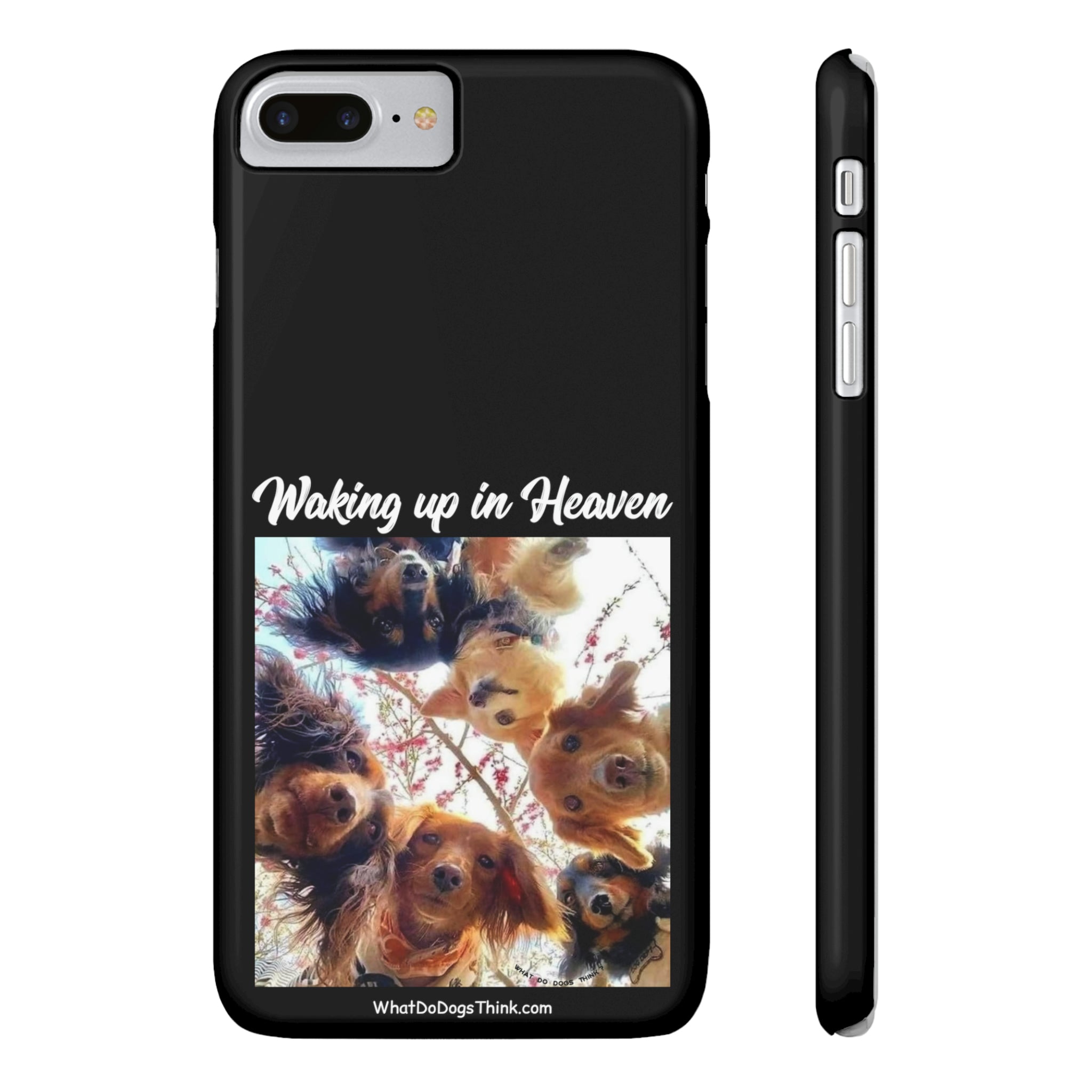 Waking Up In Heaven Black Slim Phone Cases