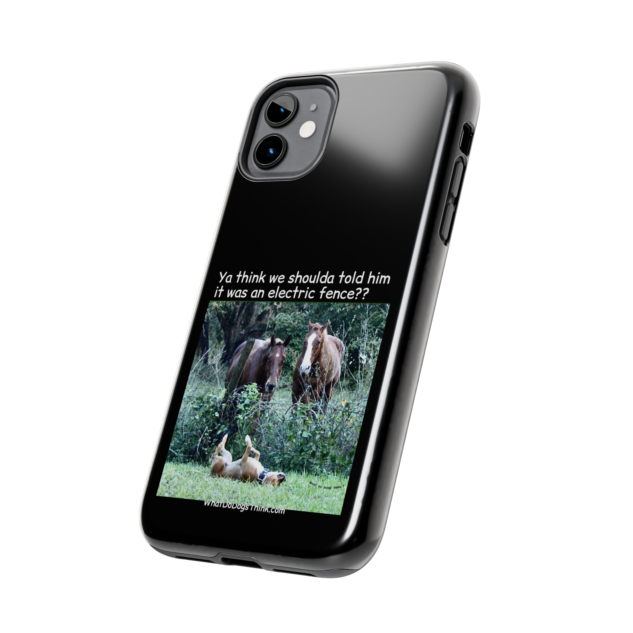 Electric Fence Black Tough Phone Cases