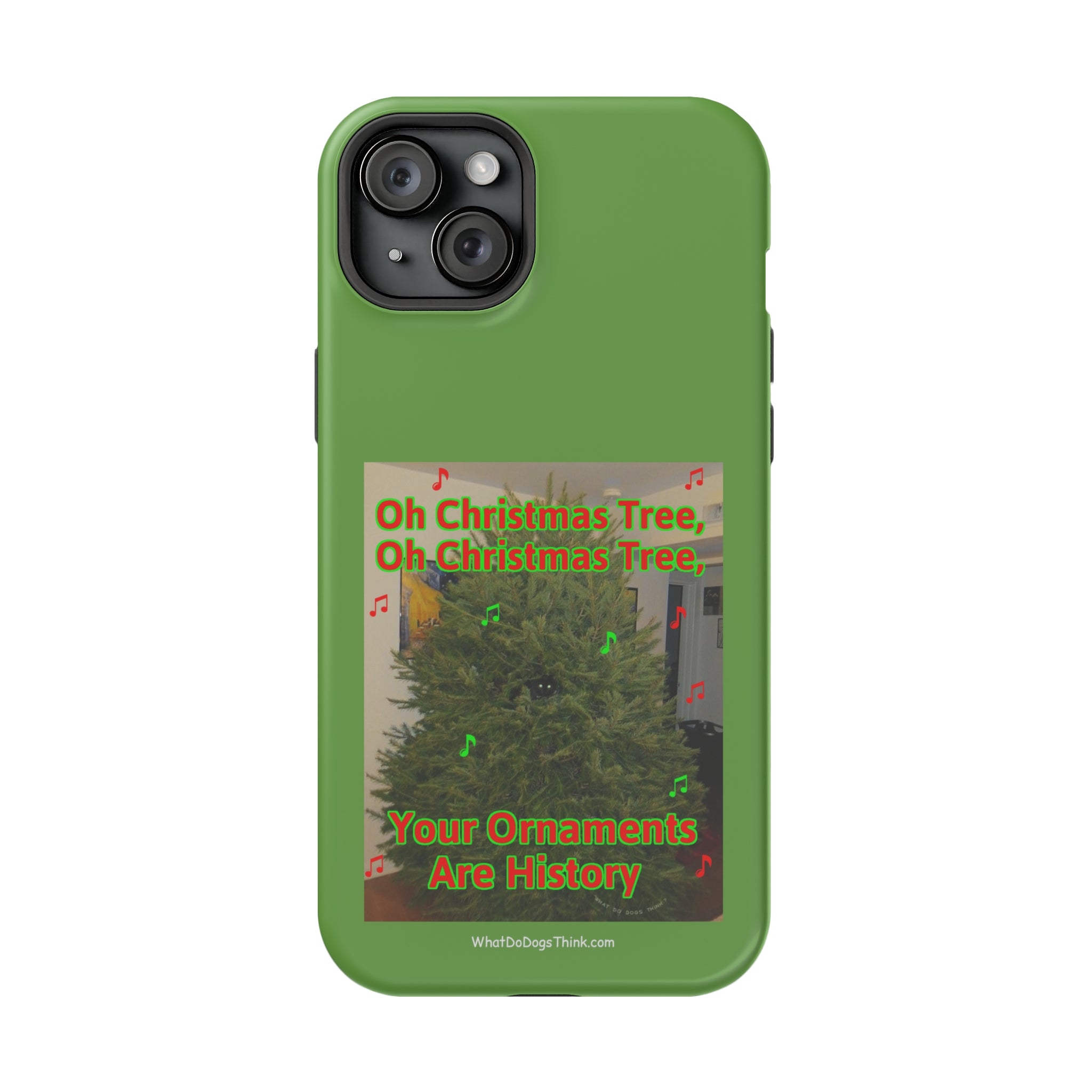 Christmas Tree Cat Green MagSafe Tough Case